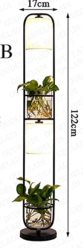 Modern Creative Floor Lamp for Living Room - Hydroponic Plant Stand, Vertical Table Lamp for Bedroom & Sofa Decor - Decorative Sconce Lighting (Lampshade Color: B) - Perfect for Home Office, Reading Nook & Indoor Plant Display