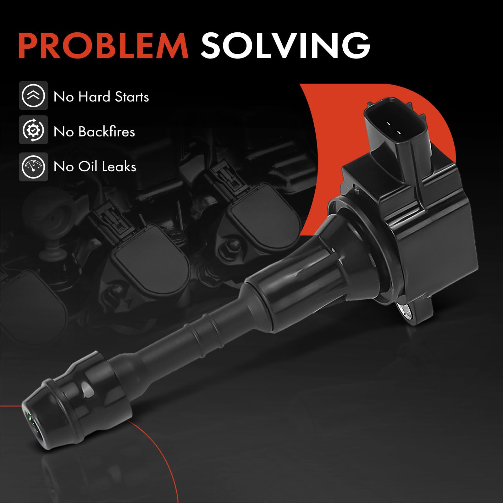 Premium Ignition Coil Pack Replacement for Infiniti Q45 2002-2006, M45 2003-2004 & 2006-2010, FX45 2003-2008 - V8 4.5L VK45DE Engine - High Performance Spark Plug Coil for Smooth Acceleration & Fuel Efficiency - Perfect for Daily Commuting & Highway Driving
