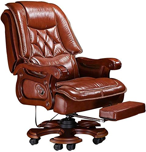 Premium Ergonomic Executive Office Chair - Adjustable Swivel Leather Desk Chair with Lumbar Support & Armrests for Home Office, Computer Work, and Conference Rooms
