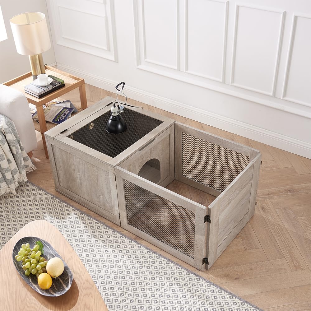 Unipaws 3-in-1 Multi-Purpose Cat Birthing Box - Nesting House, Playpen & Whelping Box with Secure Door - Ideal for Pregnant Cats, Kittening & Weaning - Perfect for Home, Vet Clinics & Breeders