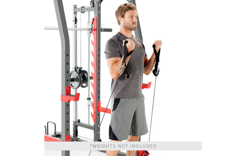 Marcy Pro SM-4903 Smith Machine Home Gym System - Power Cage for Strength Training & Weightlifting - Perfect for Home Workouts & Fitness Enthusiasts