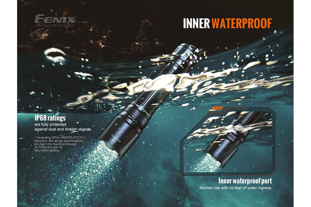 Fenix TK20R V2.0 Rechargeable LED Flashlight - 3000 Lumens High Power Tactical Flashlight with USB-C Charging | Perfect for Camping, Hiking, Emergency & Outdoor Adventures