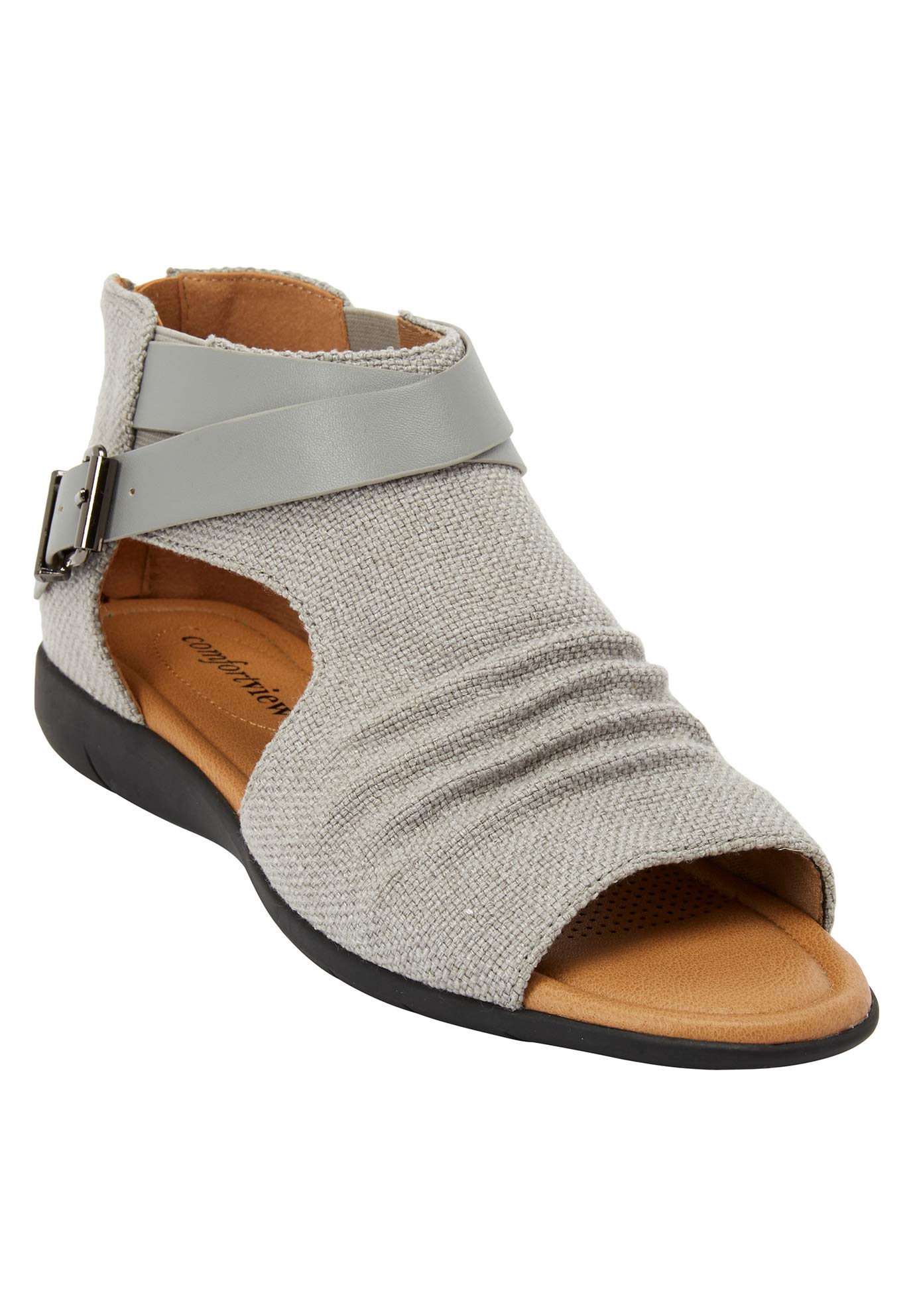 Comfortview Women's Wide Width The Payton Shootie - Comfortable Slip-On Shoes for Work, Travel & Casual Wear