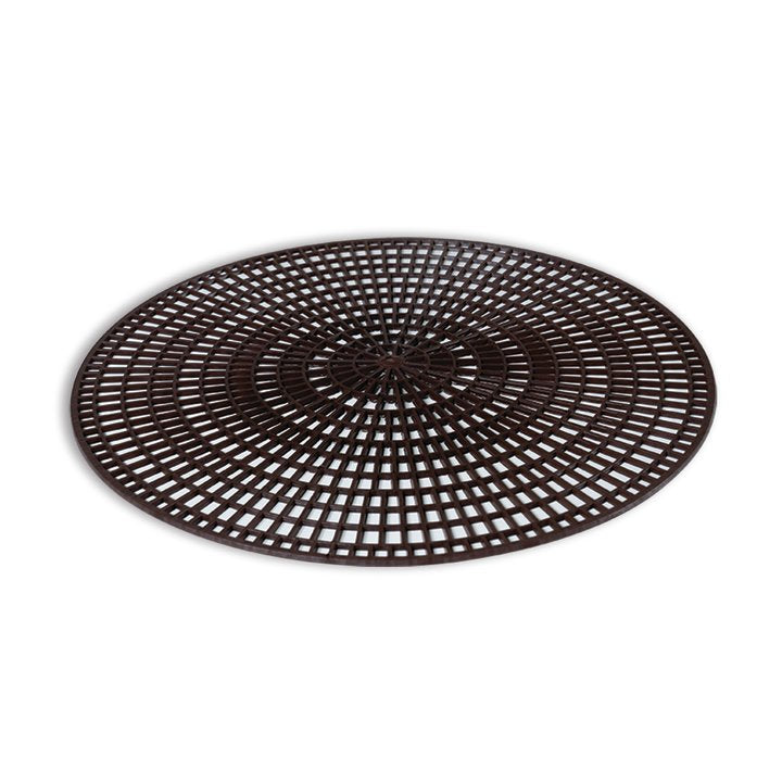 Vollrath 12.5-Inch Round Non-Skid Rubber Mat - Brown - Heavy Duty Anti-Slip Kitchen Mat for Commercial Use, Perfect for Restaurants, Food Service, and Home Kitchens