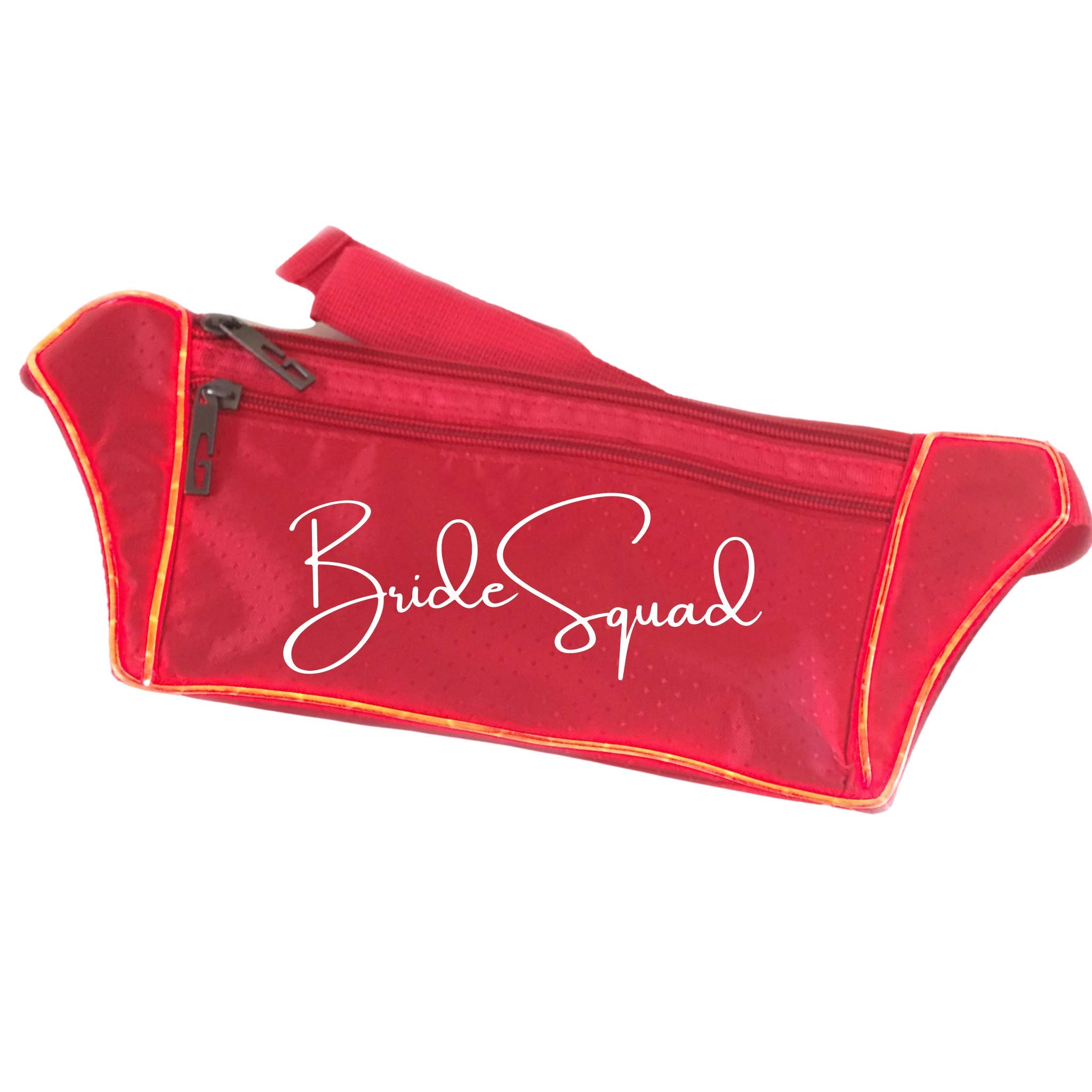 Bride Squad Light Up Fanny Pack (Red) - LED Waist Bag for Bachelorette Parties, Weddings & Night Out - Perfect for Dancing, Concerts & Festivals