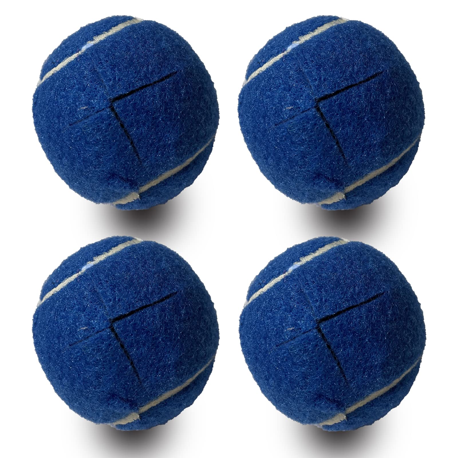 **Pre-Cut Walker Tennis Ball Glides - 4 Pack Heavy Duty Universal Walker Leg Caps with 2 Inch Precut Opening for Easy Installation (Blue) - Ideal for Seniors, Mobility Aid, and Walker Stability on Hard Floors**