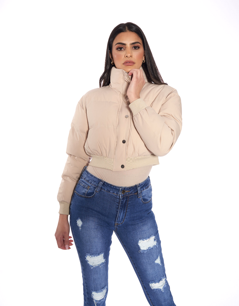 Women's Winter Crop Puffy Jacket - Lightweight Quilted Down Coat for Cold Weather | Perfect for Outdoor Activities, Travel & Streetwear Fashion