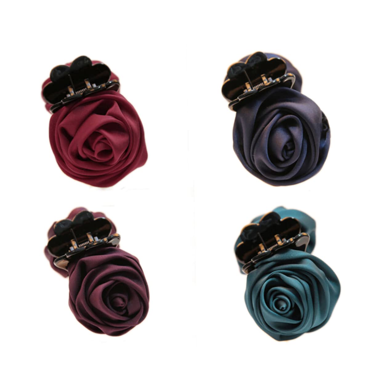 FOMIYES 4pcs Rose Hair Claw Clips for Women - Non-Slip Hair Clamps, Barrettes & Hair Accessories - Perfect for Updos, Ponytails & Everyday Styling