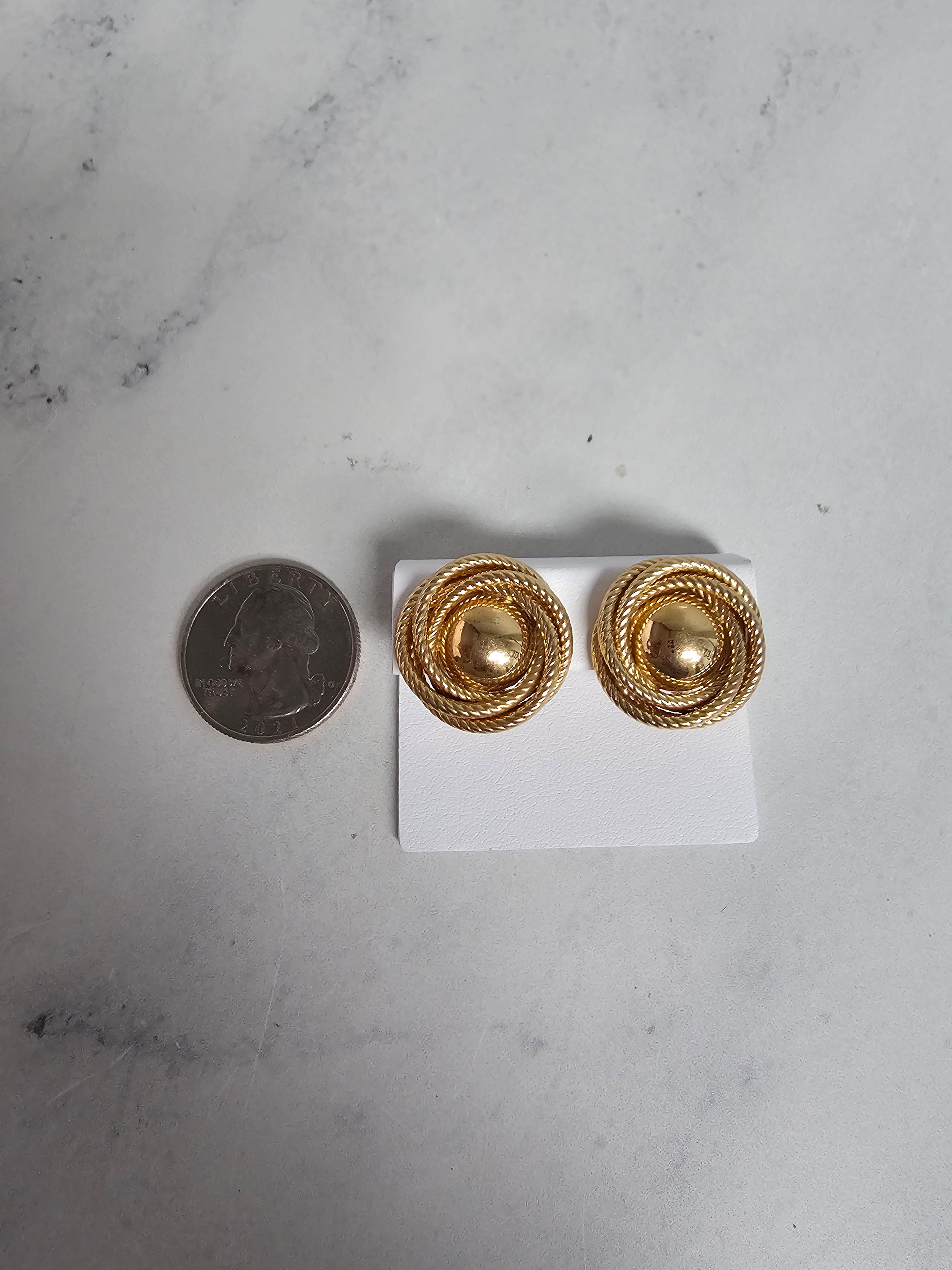 Love Knot Rope Gold Stud Earrings for Women - 14K Gold Plated Minimalist Dainty Jewelry - Perfect for Valentine's Day, Anniversary & Everyday Wear