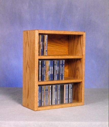 Dark Wood CD Storage Cabinet - The Wood Shed 303-1 Organizer for Music Collections | Perfect for Home, Office & Media Room Organization