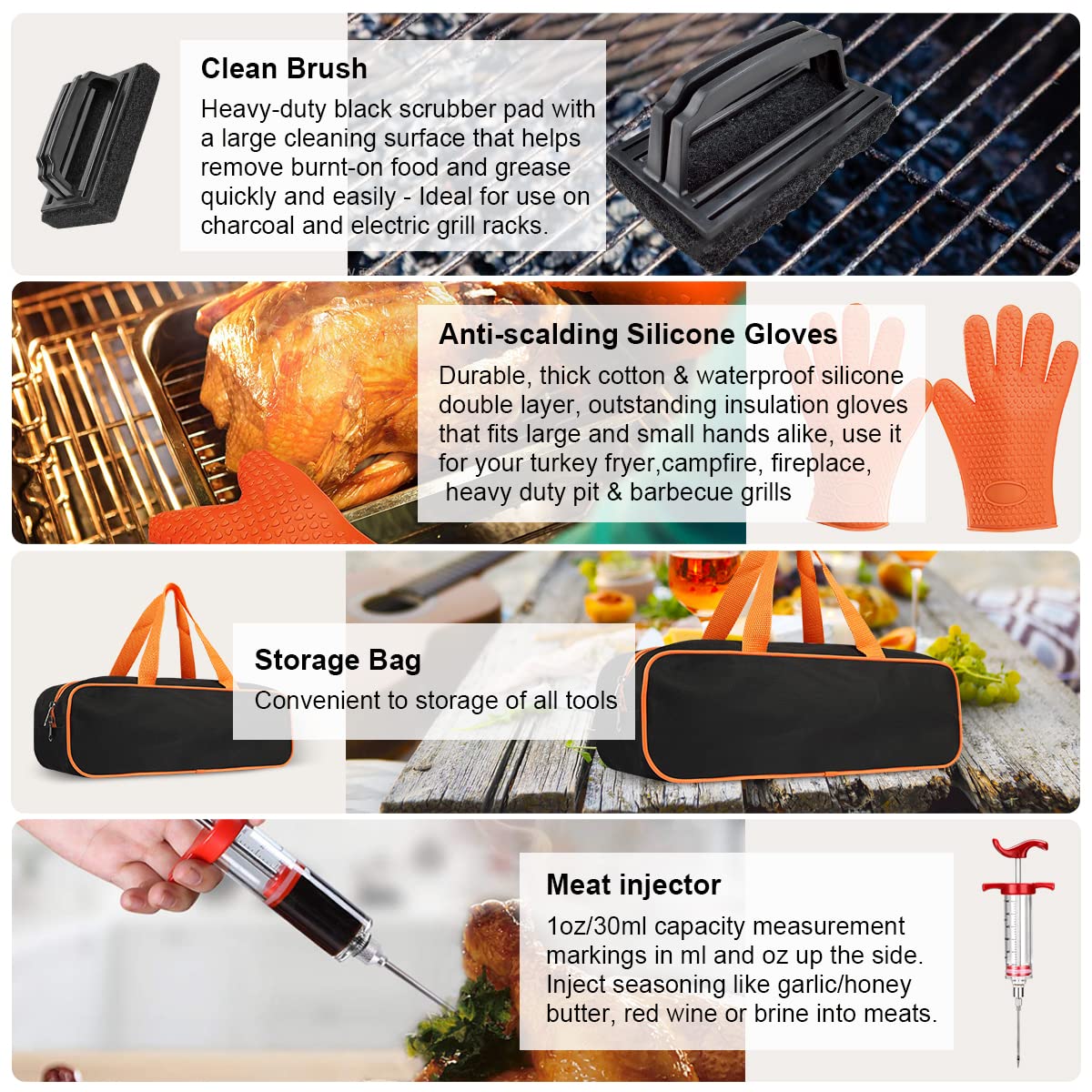 39PCS Stainless Steel Griddle Accessories Kit - BBQ Grill Tools Set for Blackstone & Camp Chef - Includes Spatula, Basting Cover, Chopper, Scraper, Bottle, Tongs & Egg Mold - Perfect for Outdoor Cooking, Camping & Backyard Grilling Parties