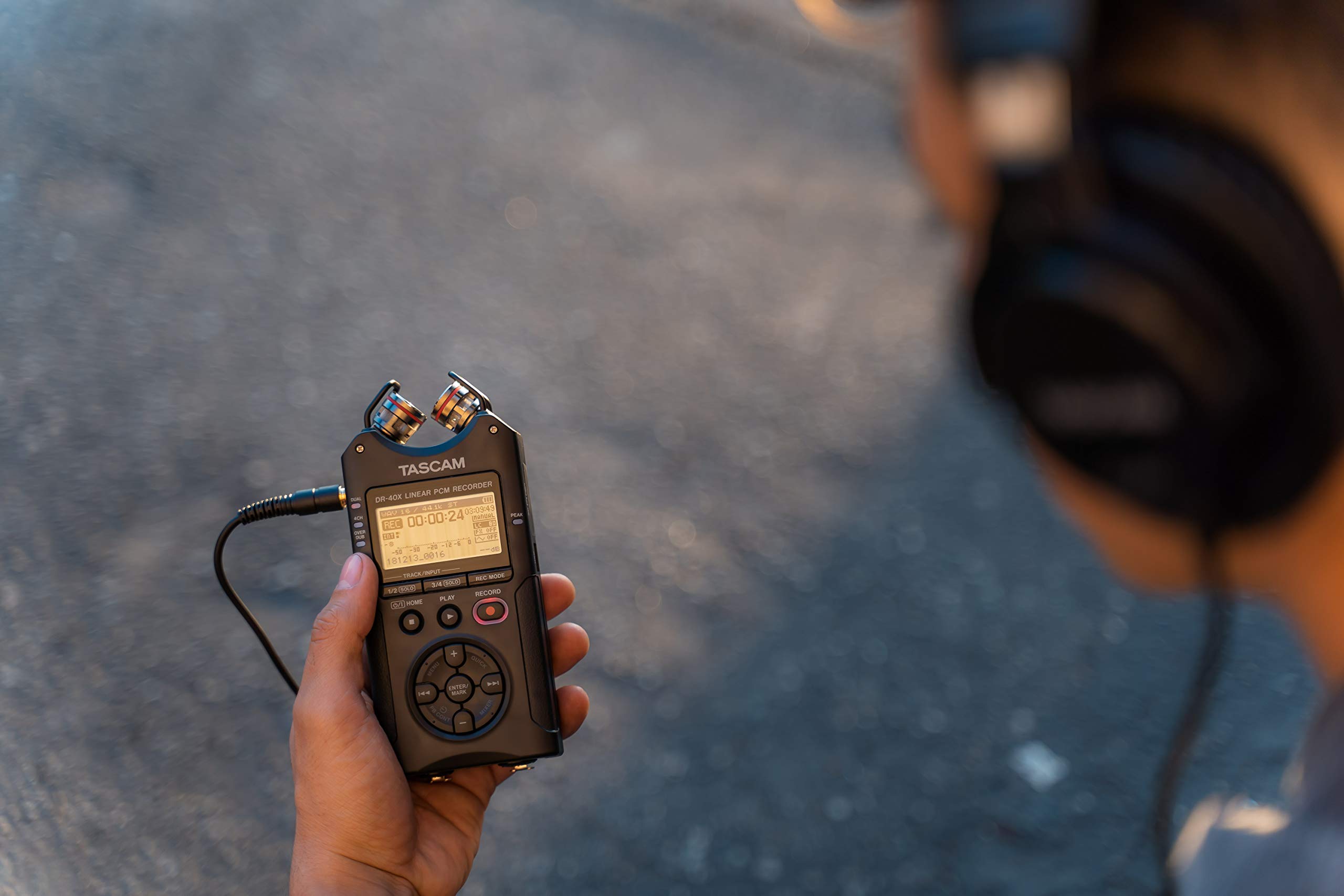 Tascam DR-40X 4-Track Portable Digital Audio Recorder with USB Interface - Perfect for Podcasting, Field Recording & Music Production