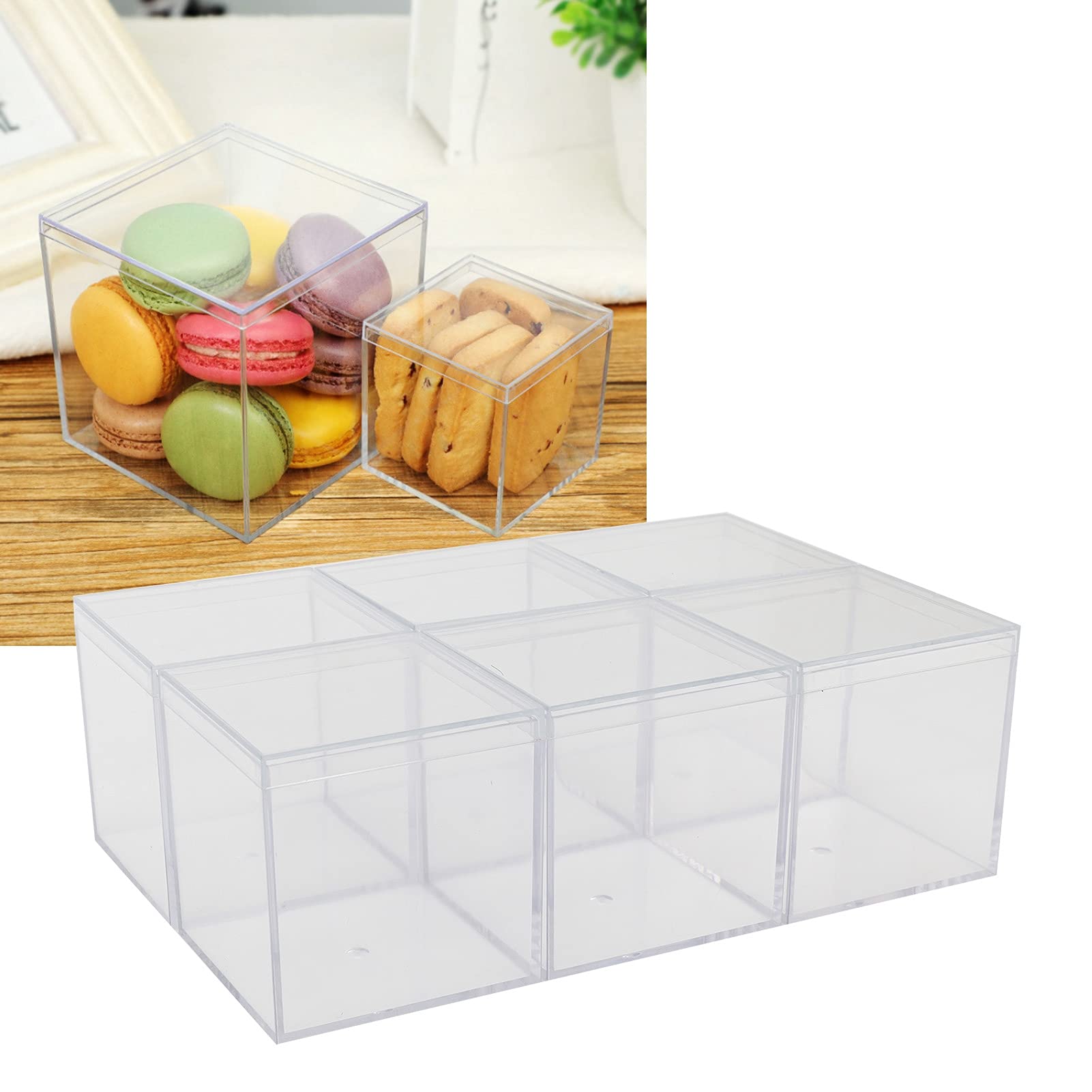 Clear Plastic Candy Storage Containers with Smooth Edges - Small Volume Transparent Box for Candy, Snacks, and Treats - Perfect for Home, Office, or Party Use
