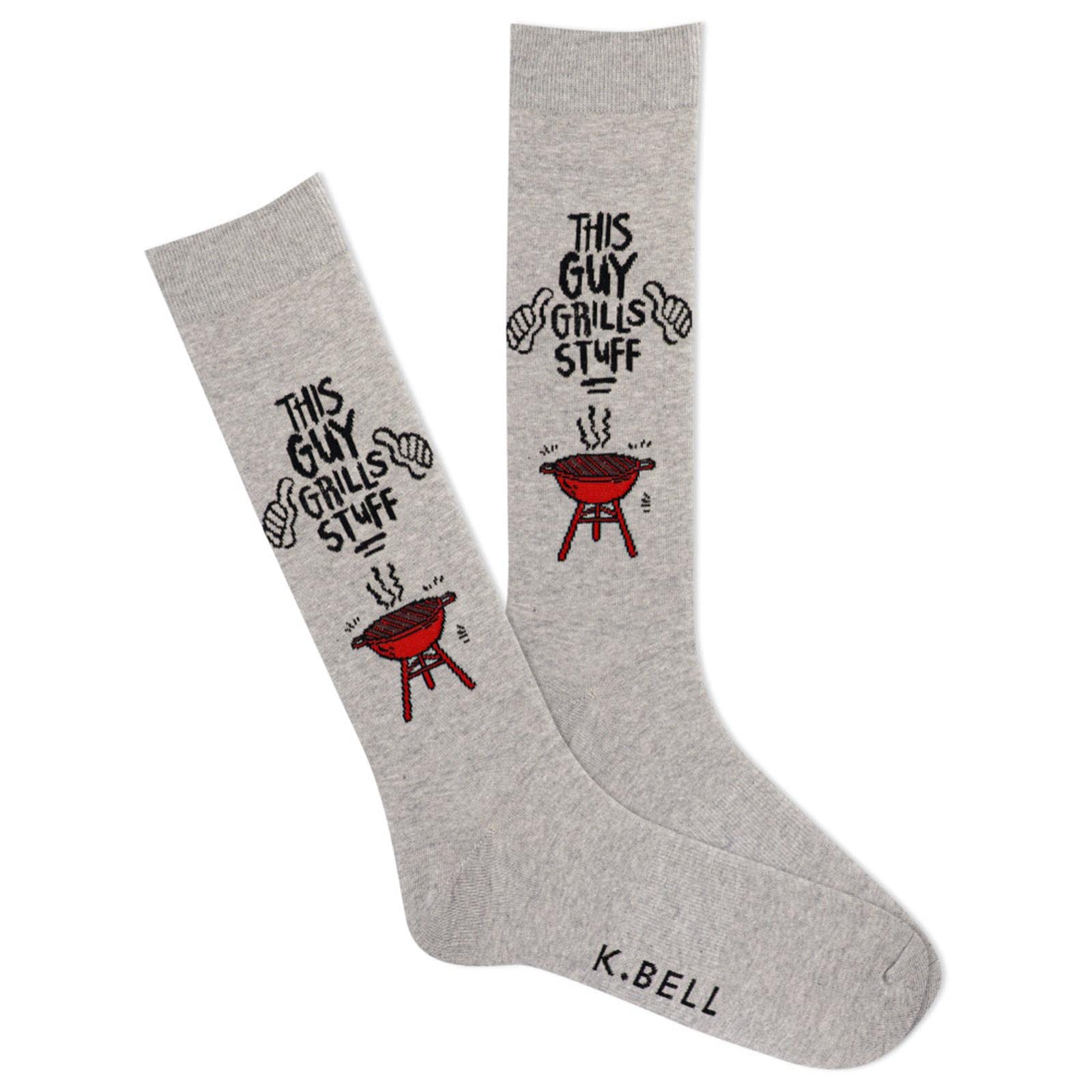 K. Bell Men's Fun Food & Drink Crew Socks - 1 Pair - Cool & Funny Pop Culture Gift Socks for Men - Perfect for Christmas, Birthday Gifts & Casual Wear
