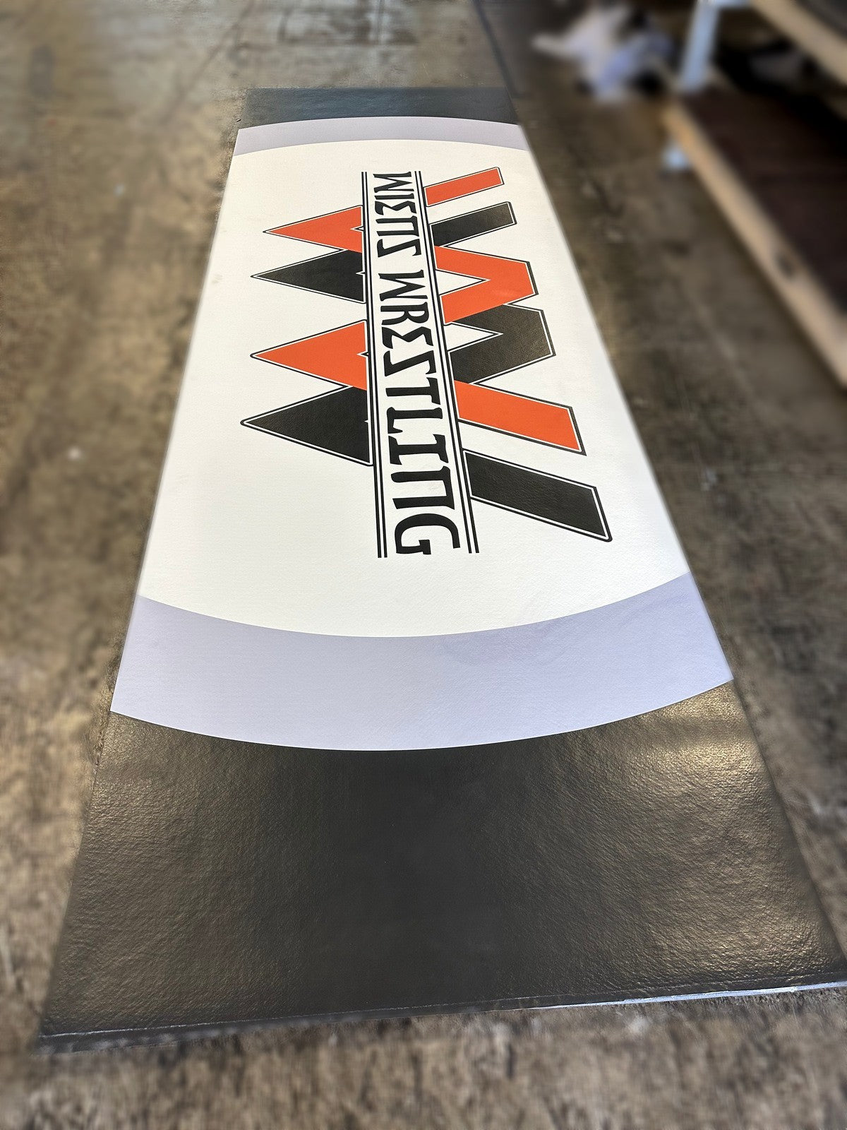 56 x 16' x 1 3/8 Roll Up Wrestling Mat - High Quality Remnant with Weins Logo - Perfect for Home Gyms, Martial Arts Training & School Sports Practice