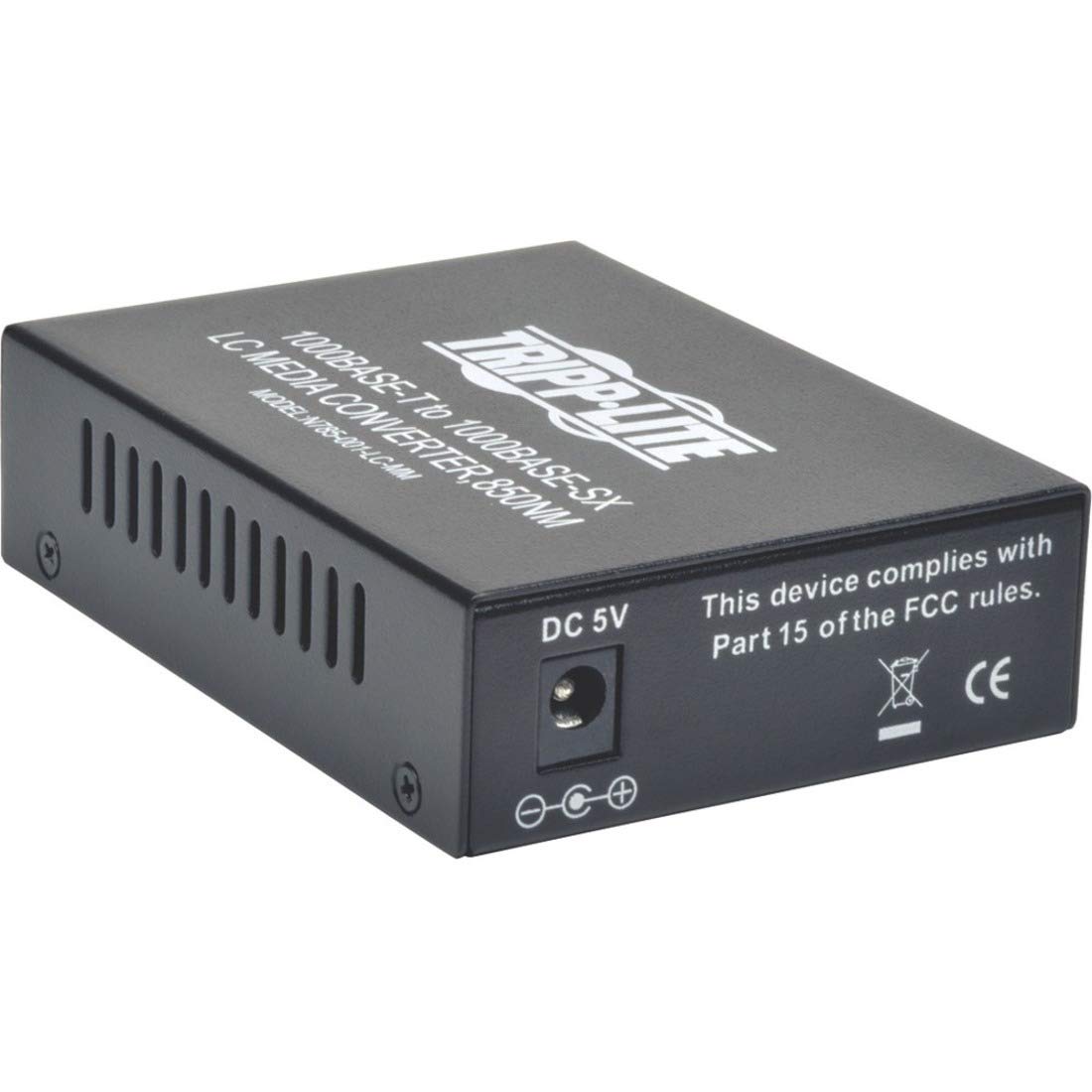 TRIPP LITE N785-001-LC-MM Gigabit Ethernet Media Converter | 10/100/1000Base-T to 1000Base-SX LC Multimode Fiber | RJ45 to Fiber Optic Network Converter | Ideal for Data Centers, Office Networks & Long-Distance Connections