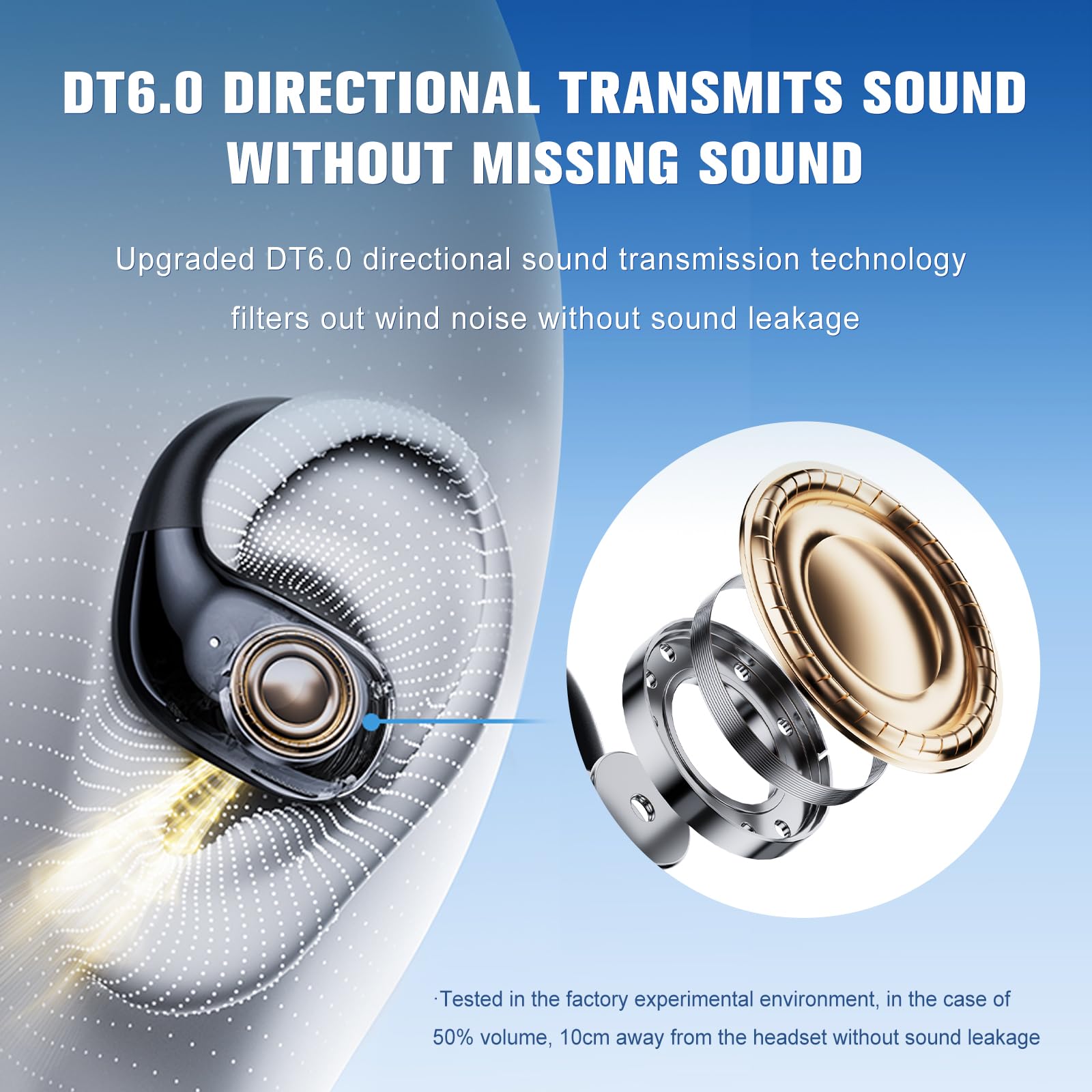 OWS Wireless Open-Ear Bluetooth Headphones - 5.4 Bone Conduction Earphones for Running, Cycling & Workouts | Comfortable Earless Design for All-Day Wear
