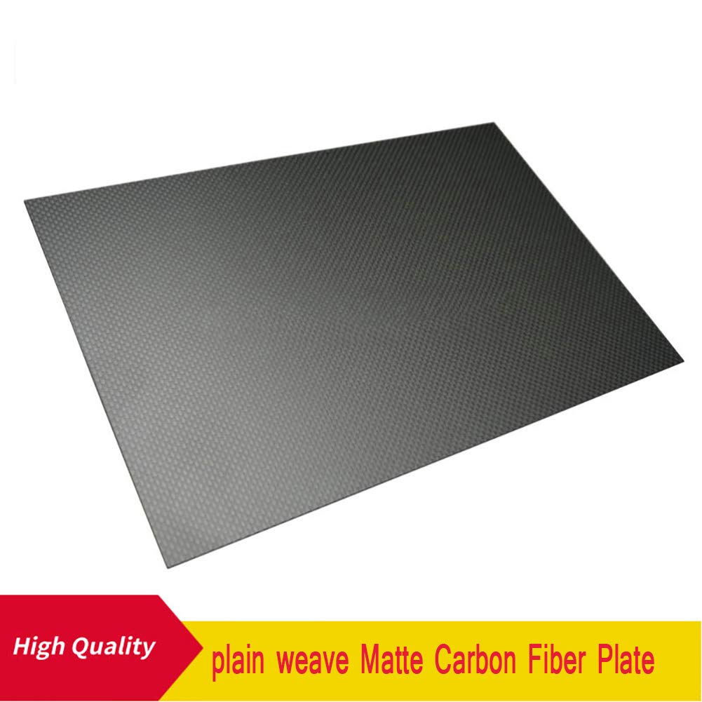 3K Carbon Fiber Sheet - 100% Plain Weave Matte Surface (600mm x 600mm x 8mm) for CNC Machined Parts, Drone Frames, Automotive & Aerospace Applications - High Strength Lightweight Carbon Fiber Panel for DIY Projects and Industrial Use