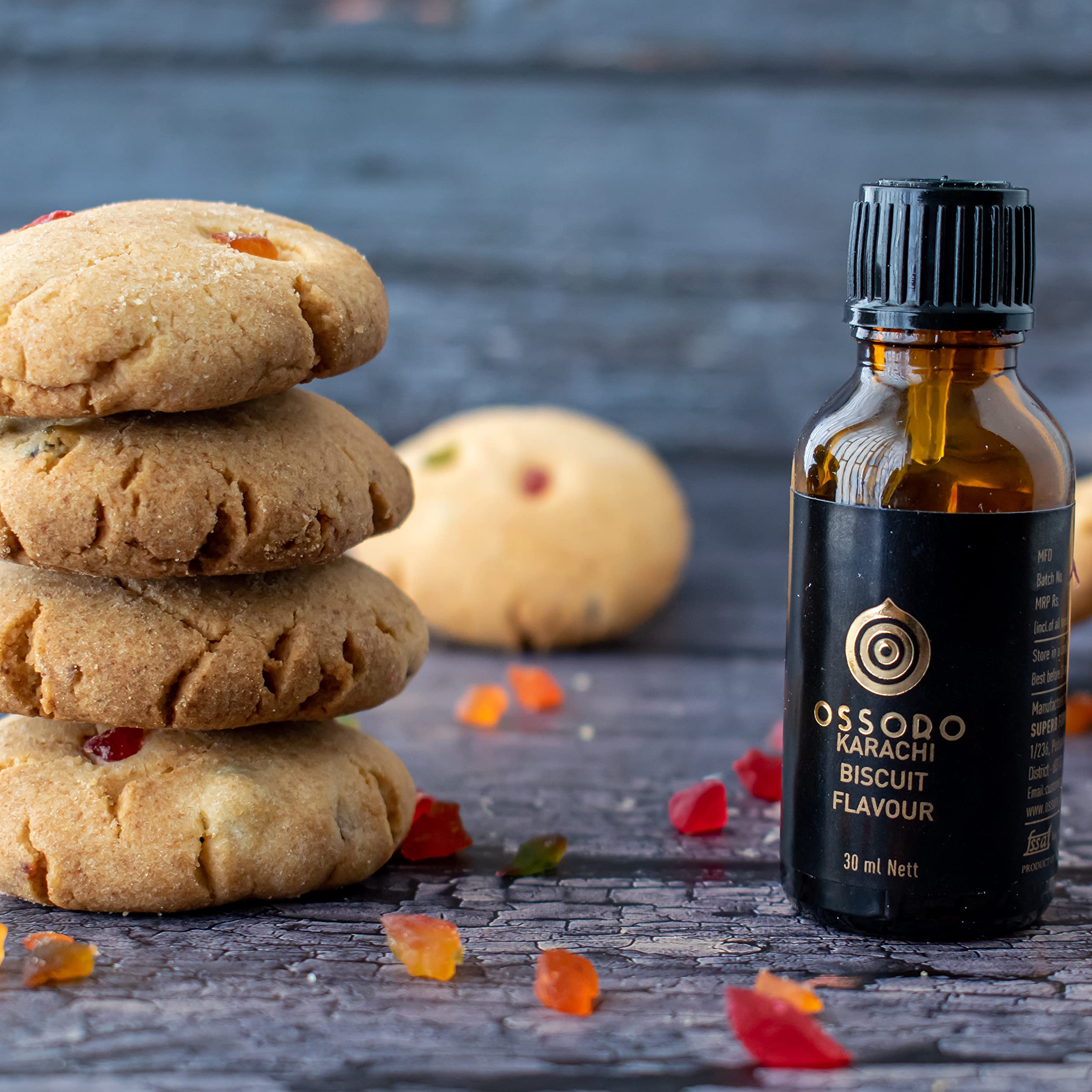 Sugar-Free Ossoro Karachi Biscuit Flavor - Non-GMO, Gluten-Free for Baking & Desserts