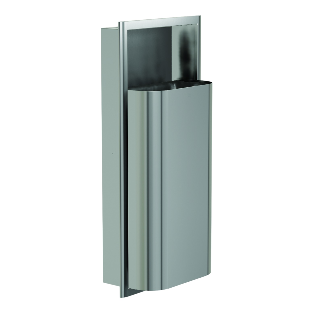 Bradley Elvari Series 3B1 000000 12-Gallon Recessed Waste Receptacle - Heavy-Duty Commercial Trash Bin for Restaurants, Offices & Public Spaces