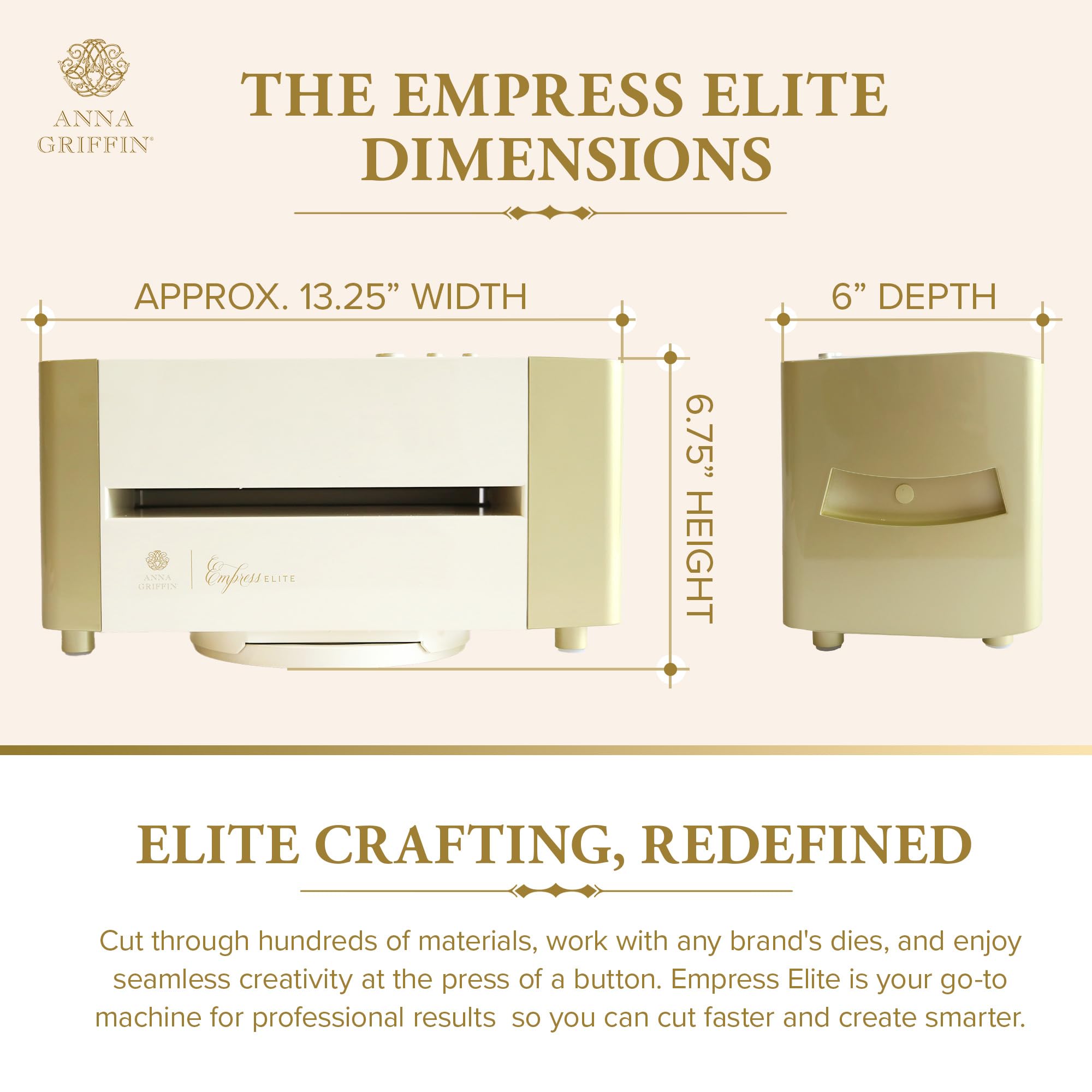 Anna Griffin Empress Elite Electric Die Cutting & Embossing Machine - 10% Faster Speed for Card Making & Scrapbooking | Large Plate Crafting Tool Kit with Complete Accessories | Perfect for DIY Greeting Cards, Home Decor & Paper Crafts