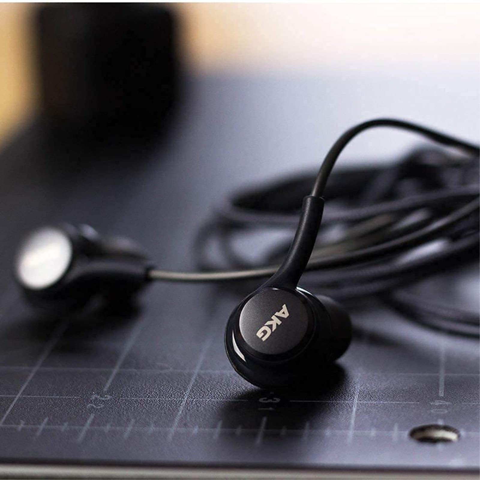 2025 AKG Designed In-Ear Stereo Earbuds with Mic & Volume Control - Type-C Headphones for Samsung Galaxy S24/S23/S22/S21/S20 & Note 10/10+ (Black) - Perfect for Gym, Commuting & Music Lovers