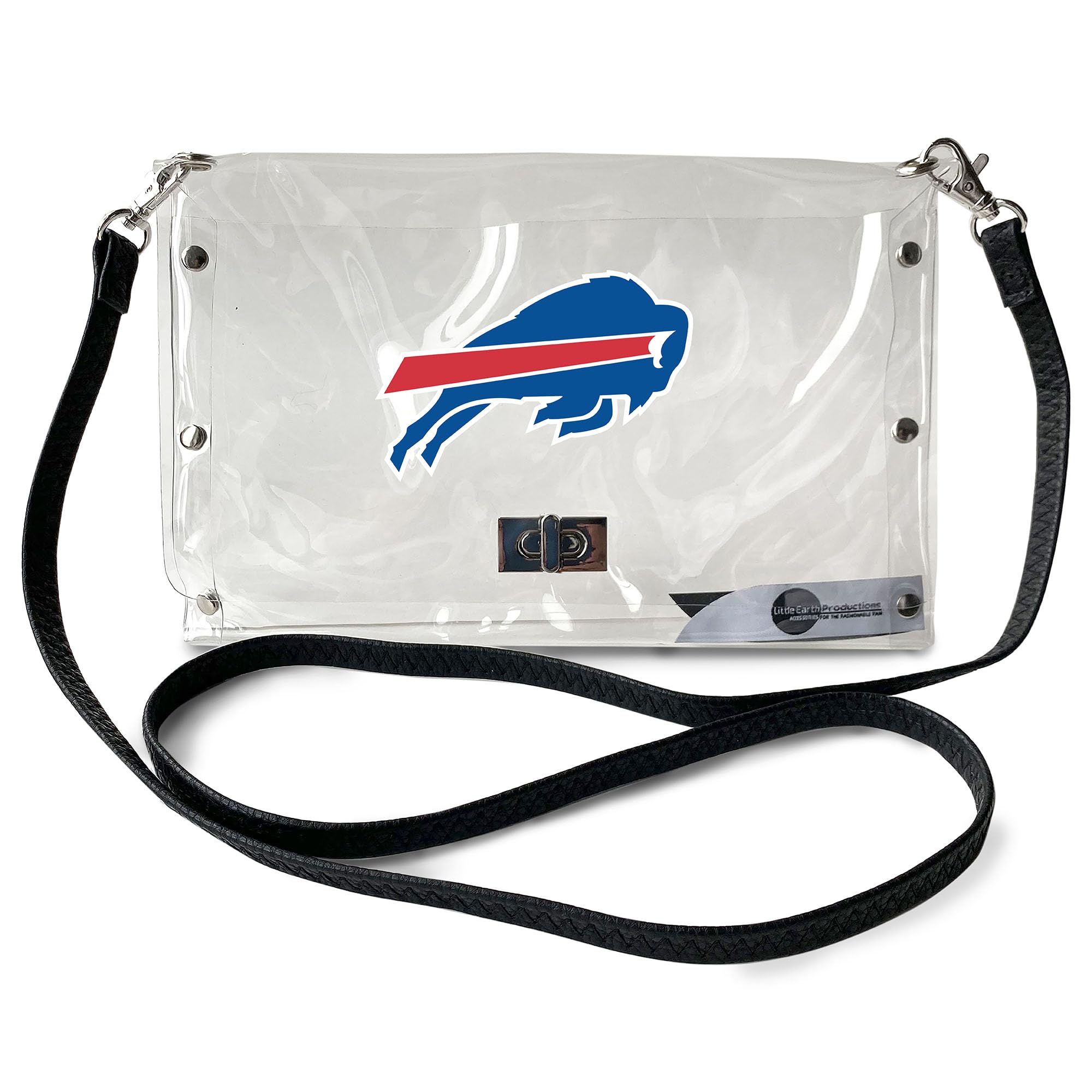 Buffalo Bills Clear Envelope Purse - NFL Team Logo Wristlet Wallet for Women | Perfect for Game Day, Concerts & Travel Accessories
