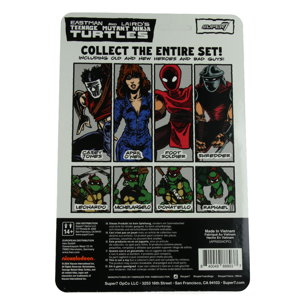 April O'Neil (Comic Color) Teenage Mutant Ninja Turtles ReAction Figure Wave 11 - TMNT Collectible Action Figure for Display & Play