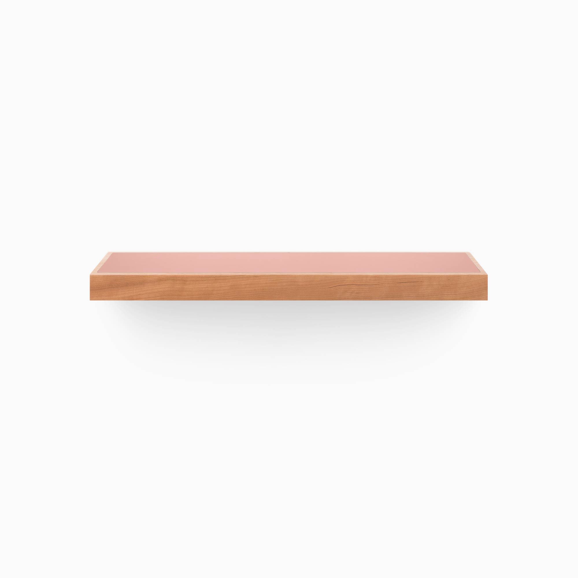 Aksel Inlay Cherry Floating Shelf - Handmade Solid Wood Wall Shelf for Home Decor, Kitchen, Bathroom & Office Storage