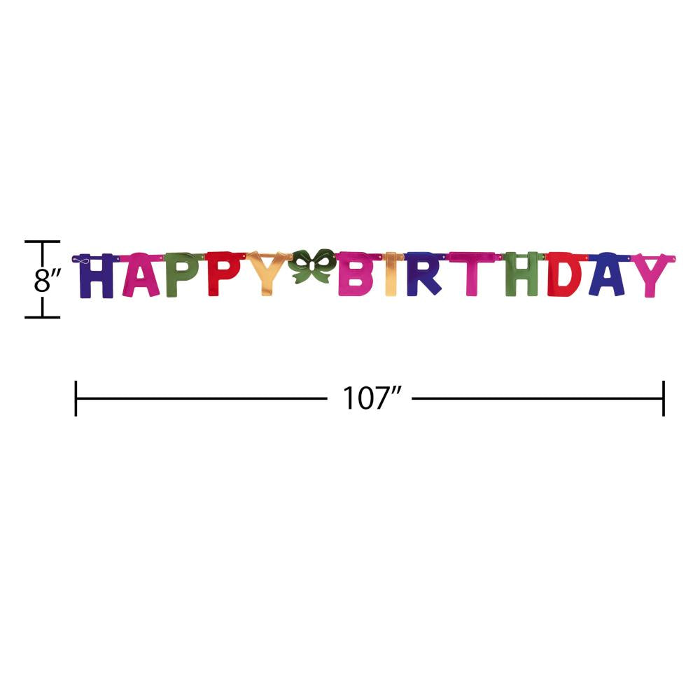 12 Pack Large Happy Birthday Party Banners - Colorful Celebration Decorations for Birthday Parties, Baby Showers & Special Events
