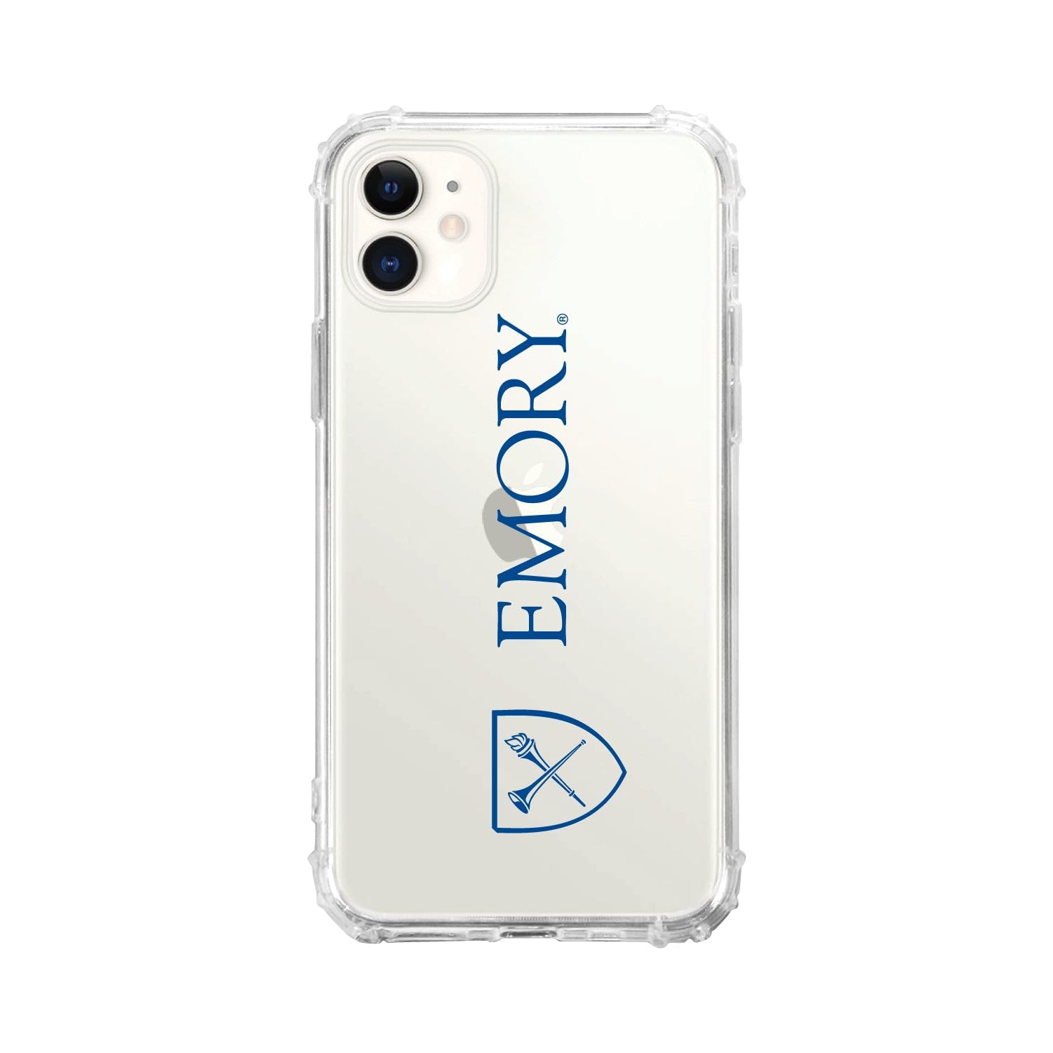 OTM Essentials Durable Shockproof Phone Case for iPhone 12/12 Pro - Classic White Design with Reinforced Edges | Emory University Themed Protective Cover | Perfect for College Students, Alumni & School Spirit Enthusiasts
