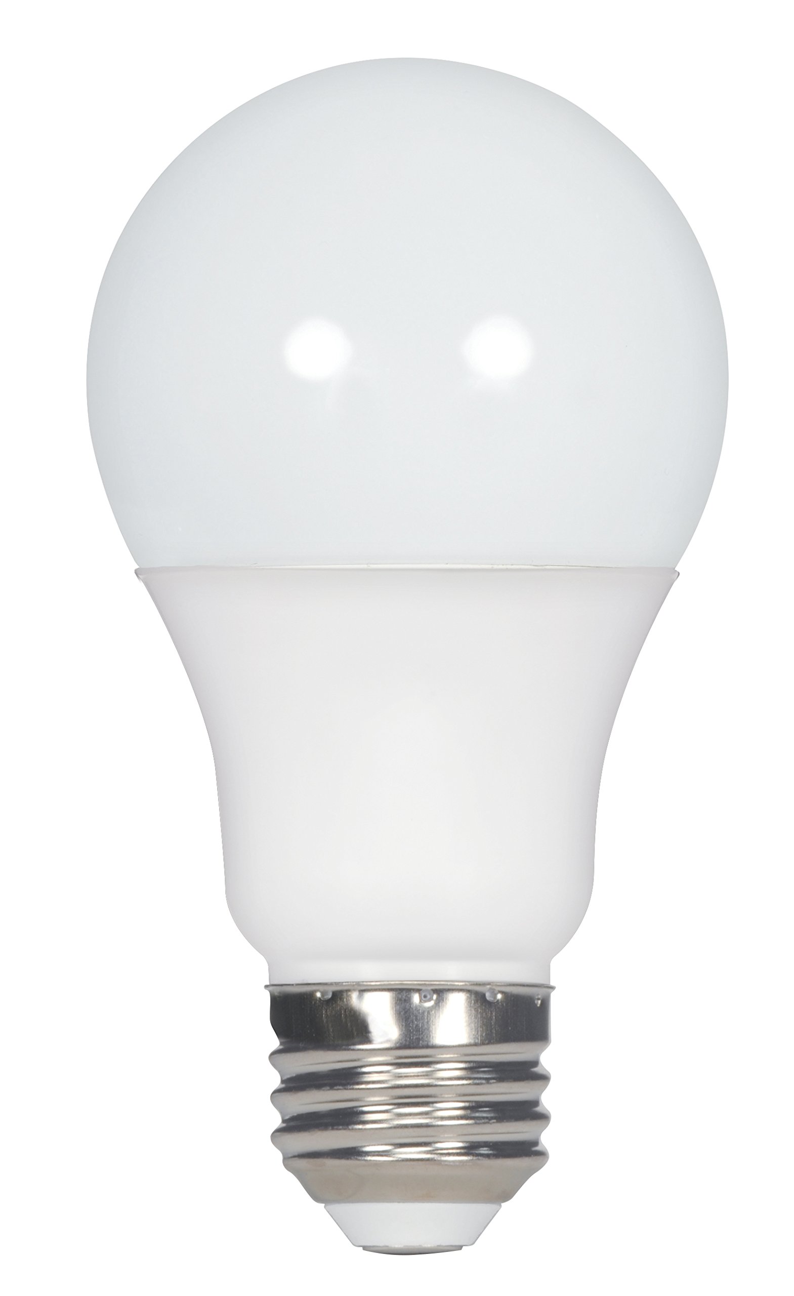 **Satco S9602 6-Pack A19 LED Bulbs - 5.5W, 300° Omni-Directional, 3500K Warm White Light - Energy Efficient Replacement for Home, Office & Commercial Lighting**    *(Perfect for living rooms, bedrooms, kitchens, and retail spaces—provides bright, natural illumination with long-lasting performance.)*
