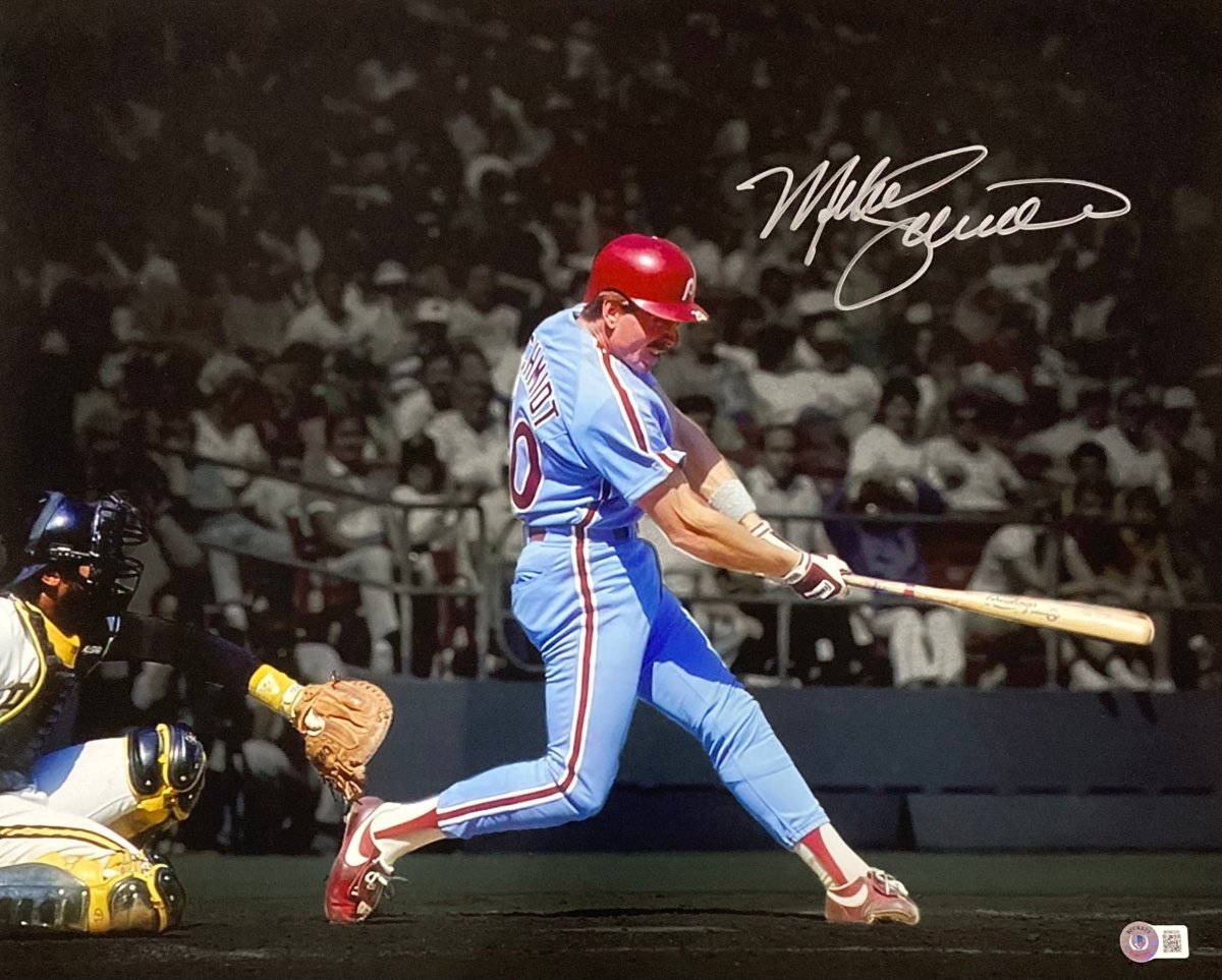Authentic Mike Schmidt Autographed 16x20 Philadelphia Phillies Baseball Photo - Perfect for Sports Memorabilia Collectors & Phillies Fans