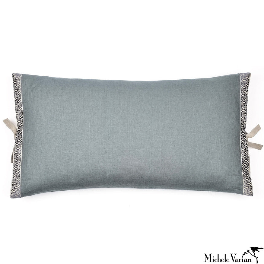 Premium Solid Linen Pillow - 20x36 Inches Sapphire Blue - Soft & Breathable for Bedroom, Living Room, or Office Decor