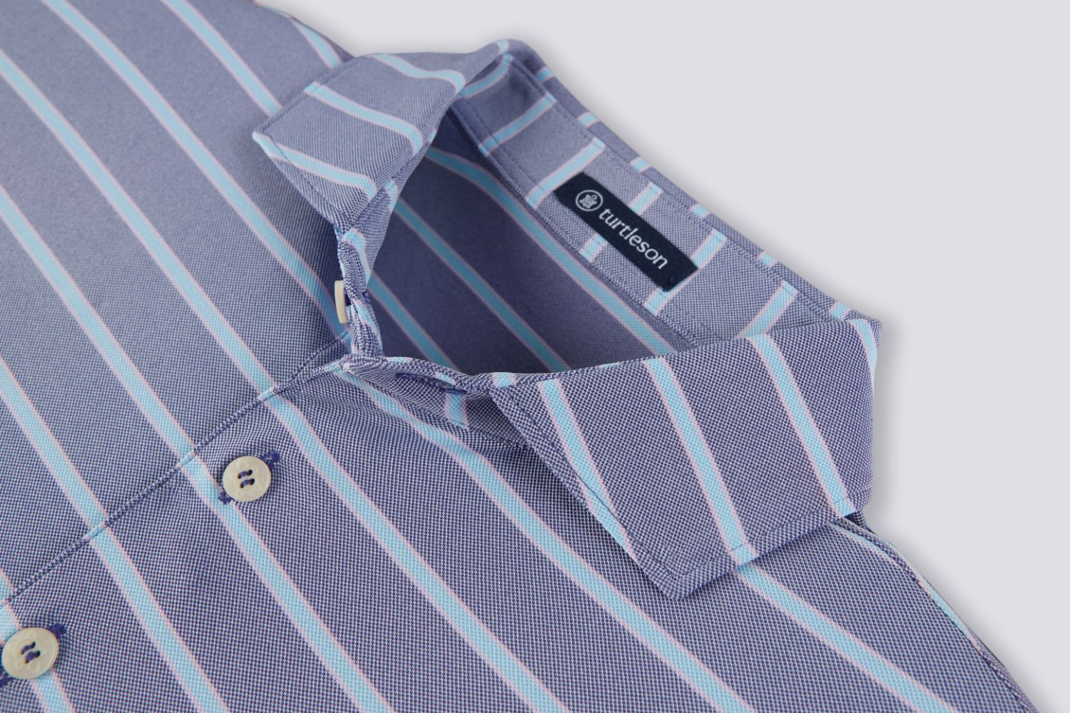 Men's Classic Stripe Polo Shirt - Breathable Cotton, Slim Fit - Perfect for Casual Wear, Golf & Office