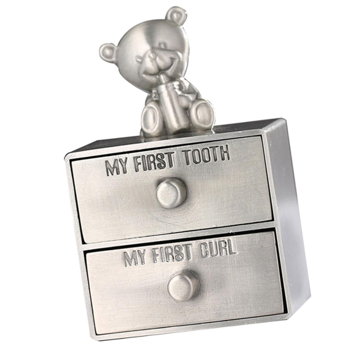 Baby Tooth Keepsake Box - Metal Jewelry Storage for Newborn Teeth & Small Trinkets | Perfect First Tooth Memory Gift