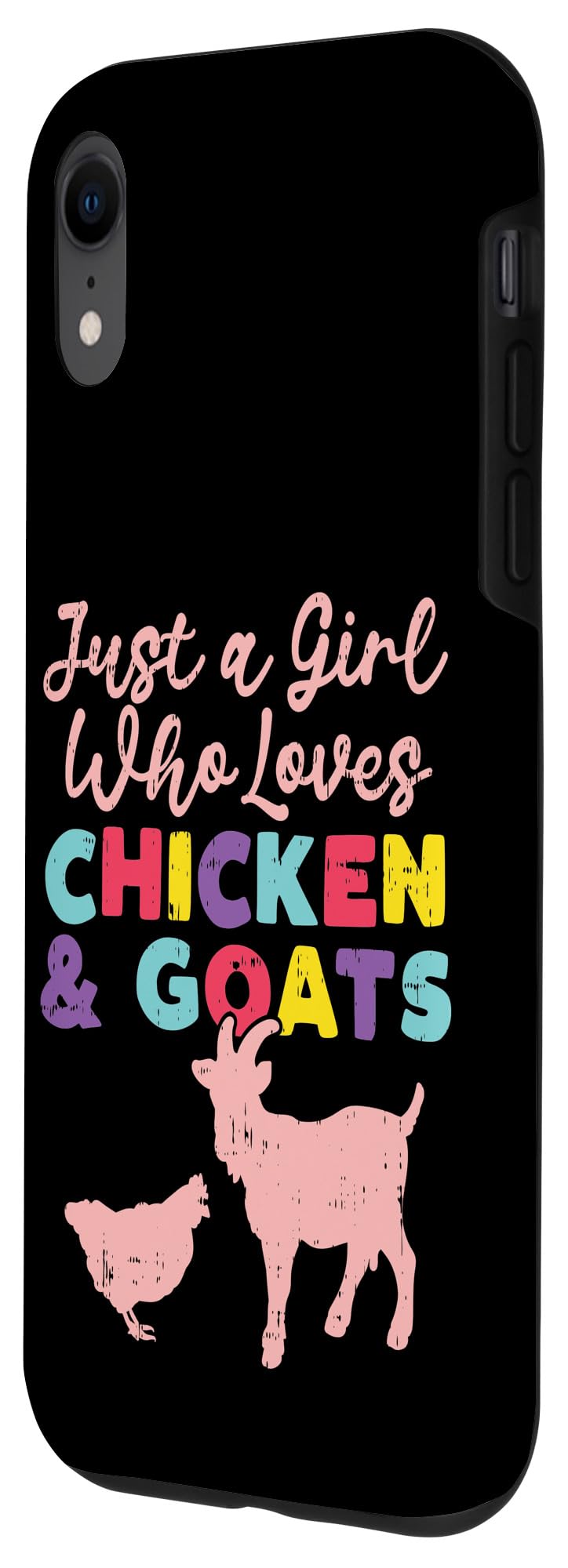iPhone XR Case - Funny Farm Animal Lover Gift for Women & Girls - Perfect for Farmers, Chicken & Goat Enthusiasts - Durable Protective Cover for Everyday Use