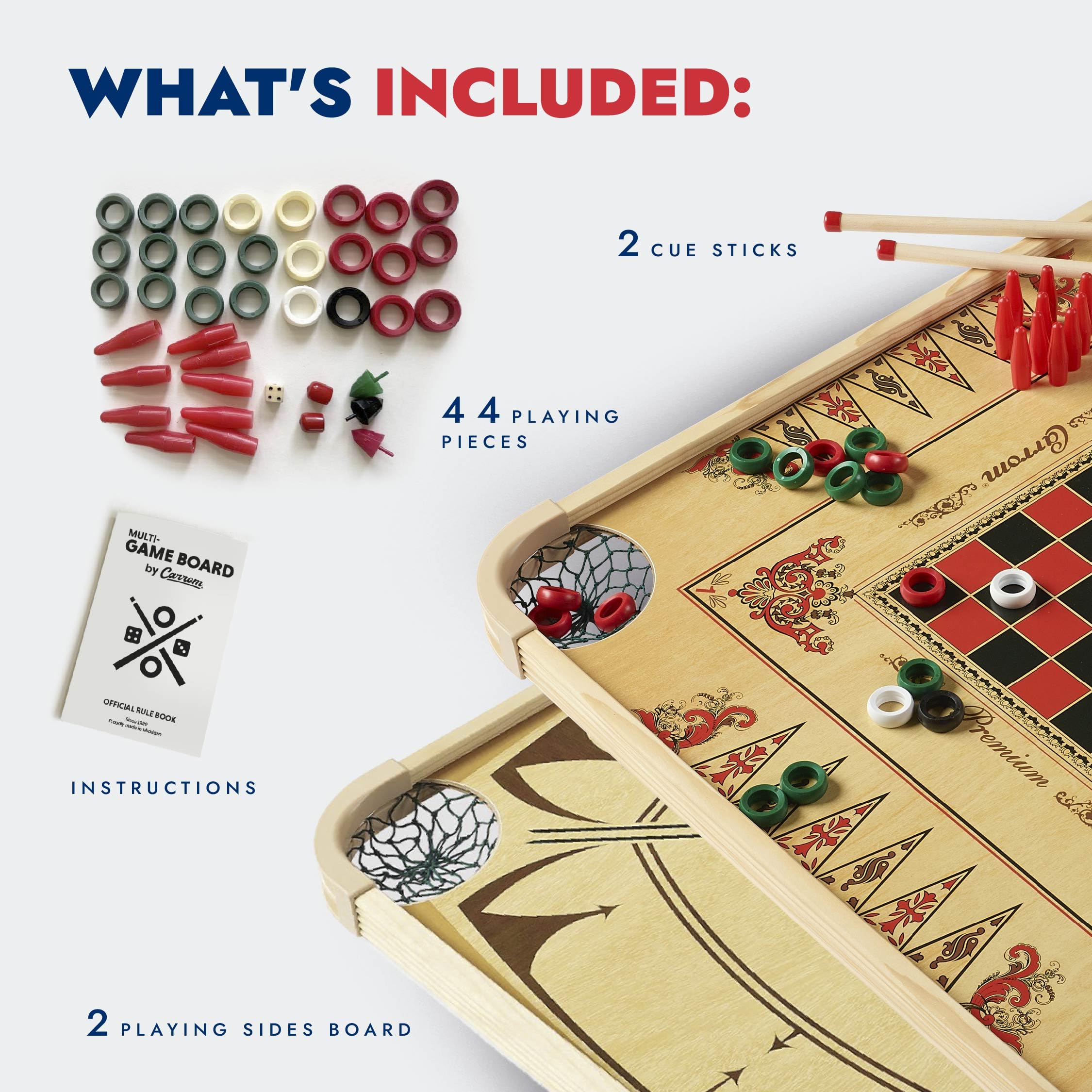 Premium Carrom Board Game Set for Adults & Kids - Large 32