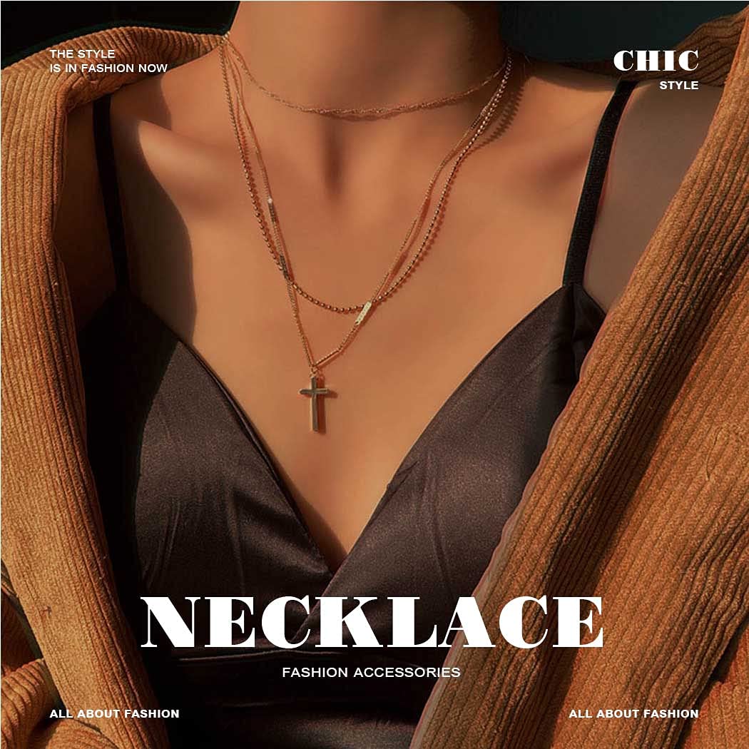 Sixexey Gold Layered Stackable Adjustable Necklace Set for Women - Perfect for Layering, Everyday Wear & Special Occasions