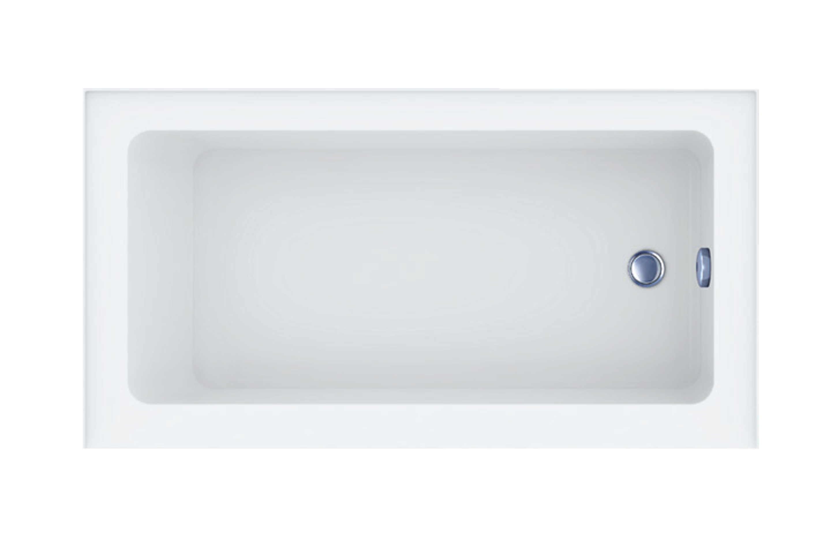 OCEANIA PURE 60 x 30 x 18 Inch Right Drain White Skirted Bathtub - Perfect for Small Bathroom Remodeling & Spa-Like Relaxation