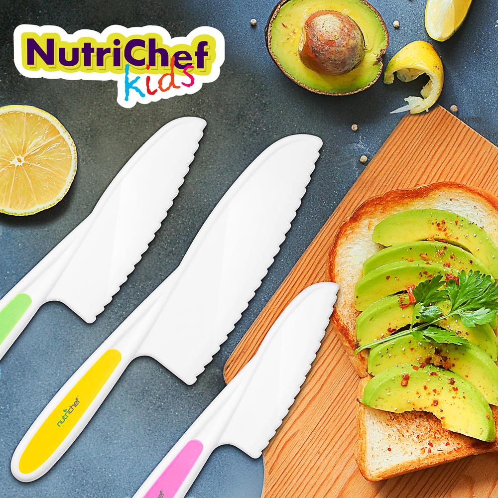 3-Piece Nylon Kitchen Baking Knife Set - Non-Stick Dough Cutter, Pastry Knife & Scraper - Perfect for Cookies, Pies, Bread & Cake Decorating