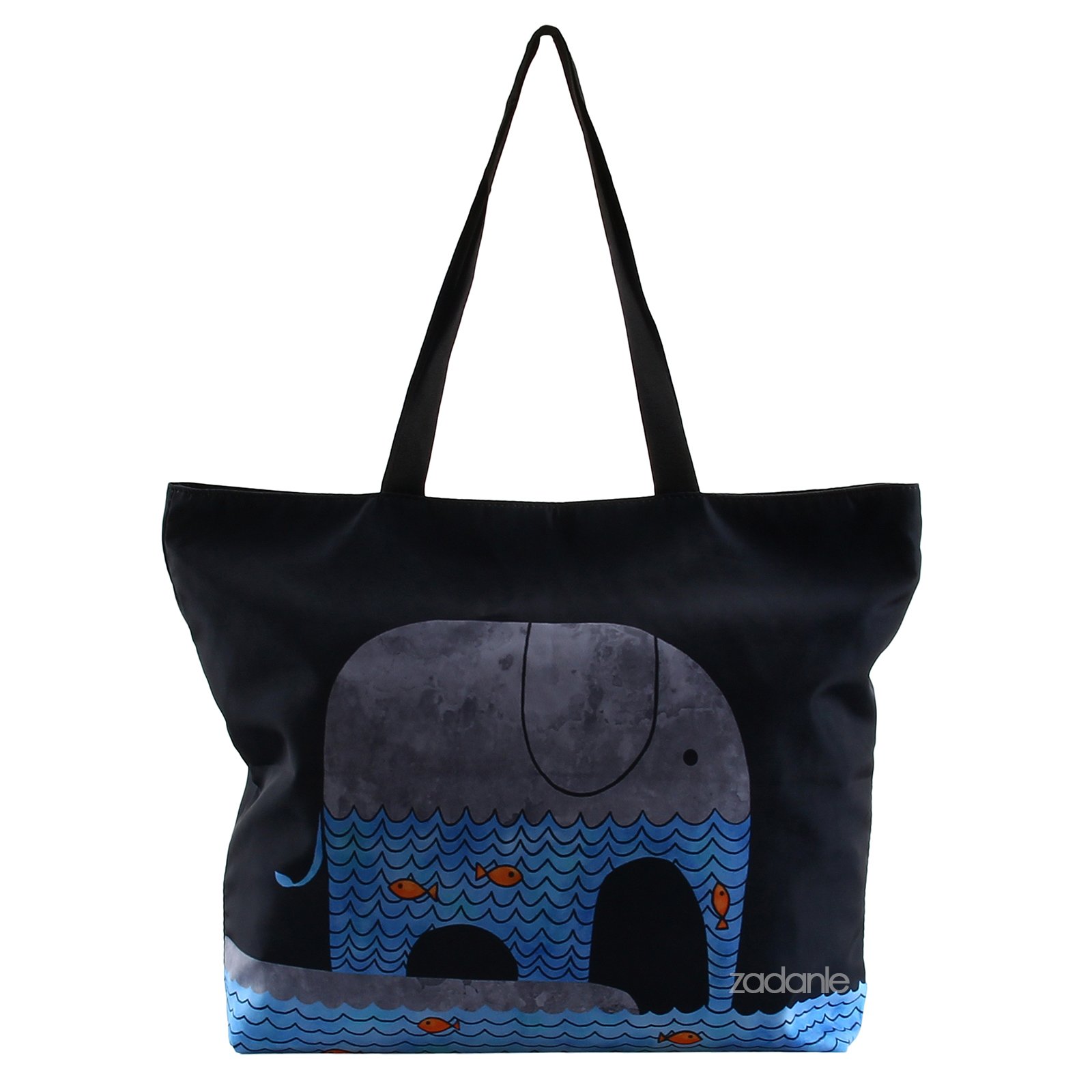 Waterproof Foldable Beach Tote Bag for Women - Large Zippered Travel & Shopping Tote - Perfect for Beach Trips, Grocery Shopping, and Overnight Getaways