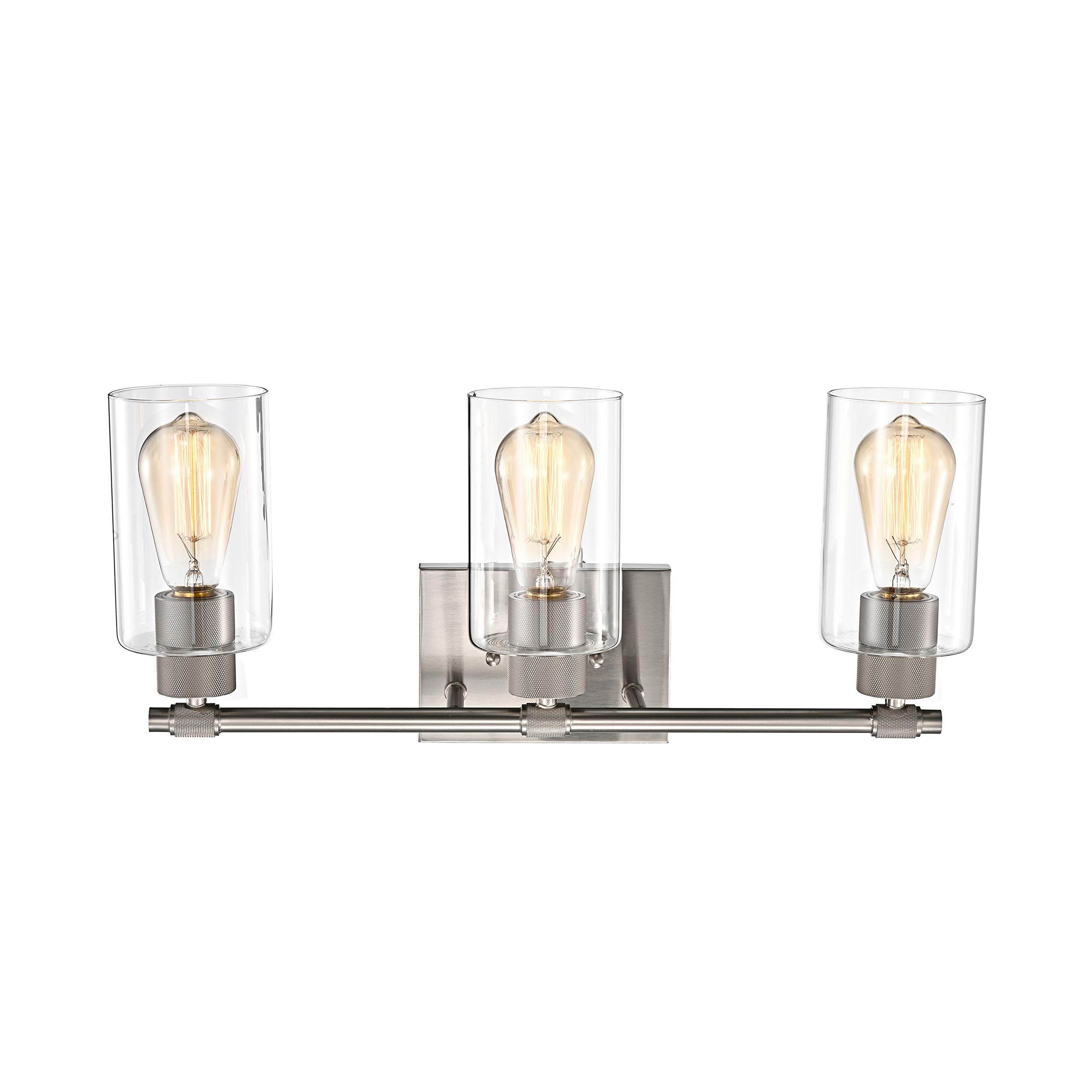Modern 3-Light Brushed Nickel Bathroom Vanity Light Fixture 22