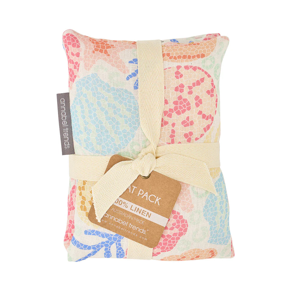 Annabel Trends Linen Heat Pack for Pain Relief - Microwaveable Warm Therapy for Back, Neck & Shoulders - Perfect for Shelly Beach Relaxation & Home Comfort