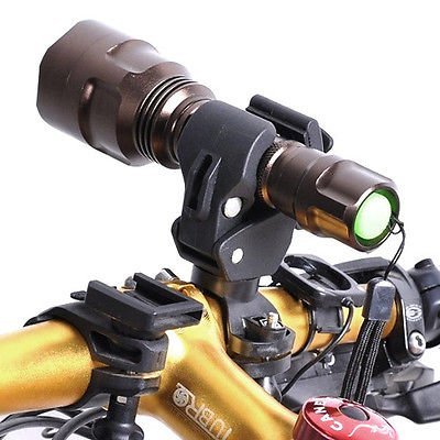Universal Bike LED Light Flashlight Torch Lamp Mount - Adjustable Handlebar Clamp for MTB & Bicycle Cycling Safety - Perfect for Night Riding, Commuting & Outdoor Adventures