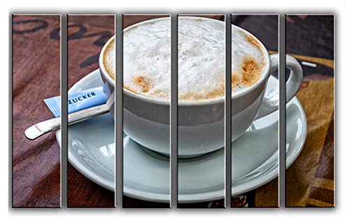 X-Large 6-Piece Coffee Theme Wall Art Set - Cappuccino Painting Canvas Prints for Home & Cafe Decor (44x67 inches) - Perfect for Living Rooms, Restaurants and Coffee Shops