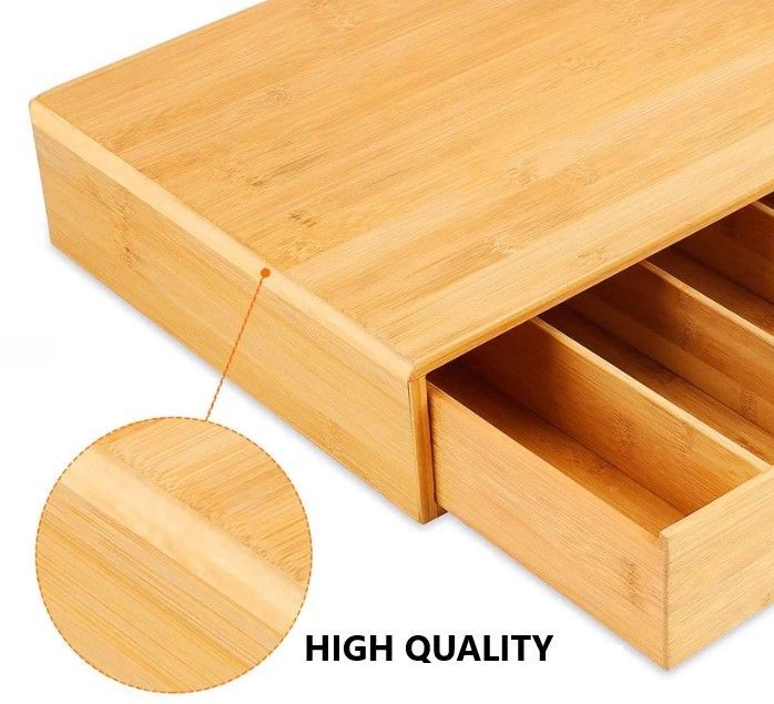 Eco-Friendly Bamboo K-Cup Coffee Pod Holder & Organizer - Kitchen Storage for Keurig Pods, Jewelry, and Cosmetics - Perfect for Home, Office, and RV Use