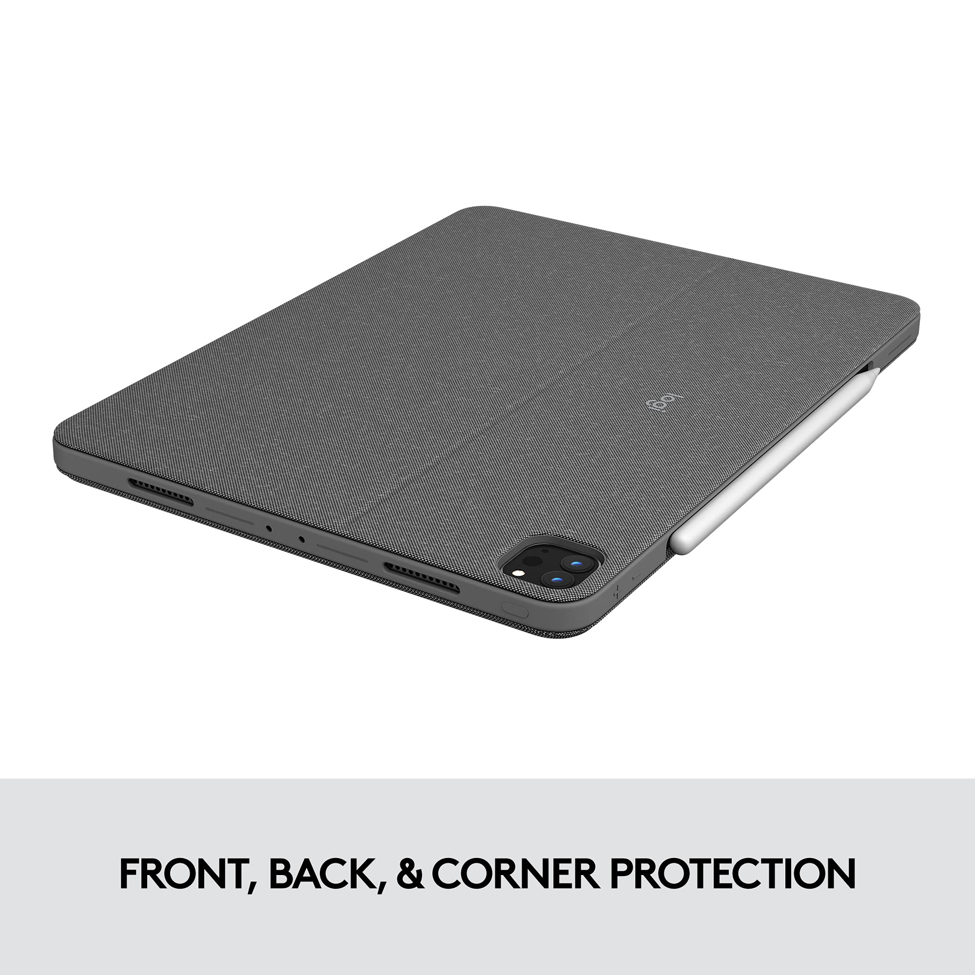Logitech Combo Touch Keyboard Case for iPad Pro 12.9-inch (5th & 6th Gen 2021-2022) - Detachable Backlit Keyboard with Kickstand, Multi-Touch Trackpad, Smart Connector - Oxford Gray (US Layout) | Perfect for Work, Study & Creative Projects