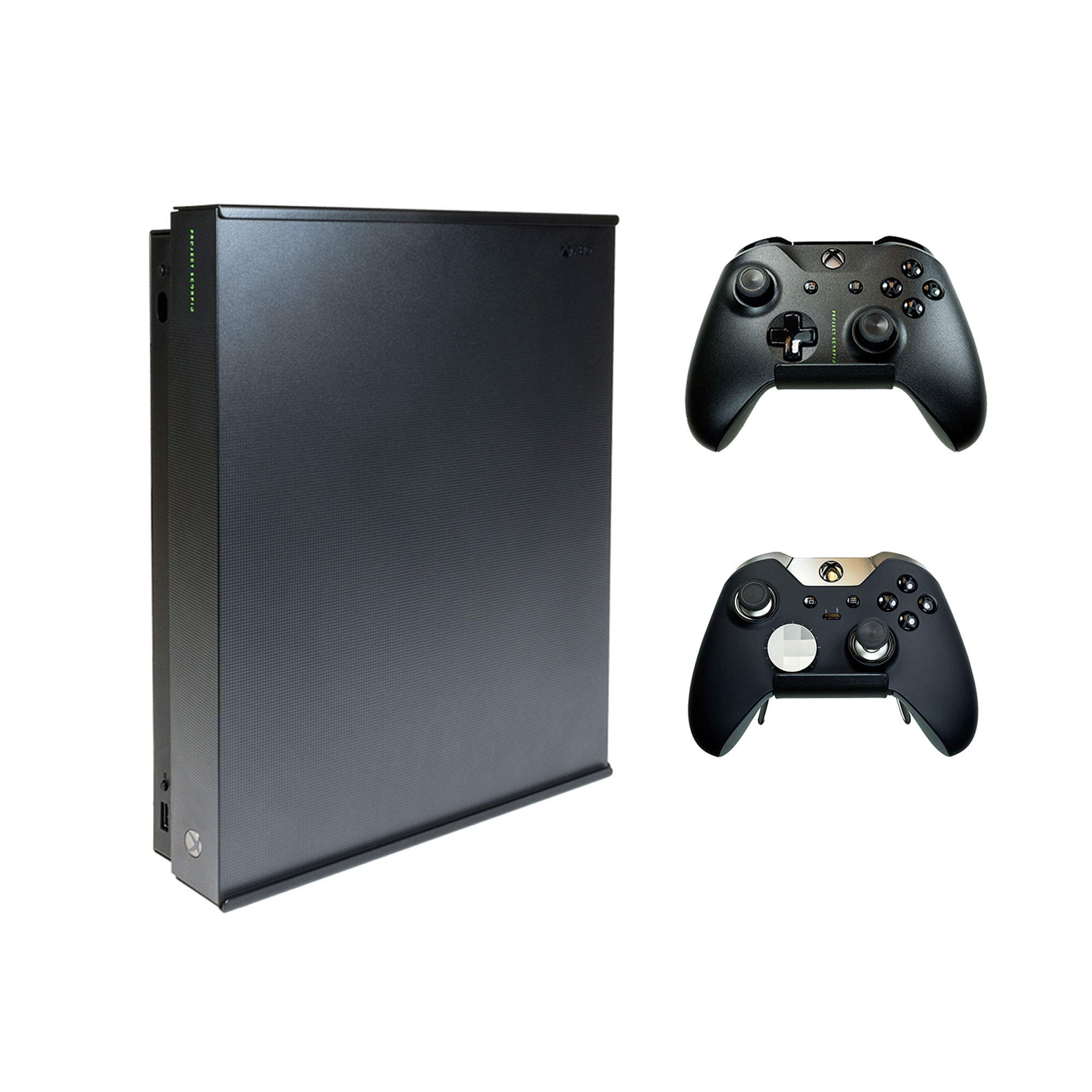 HIDEit X1X Wall Mount Bundle - Steel Mount for Xbox One X & 2 Controllers | Secure TV Storage Solution | Perfect for Gaming Setup & Space-Saving Home Entertainment