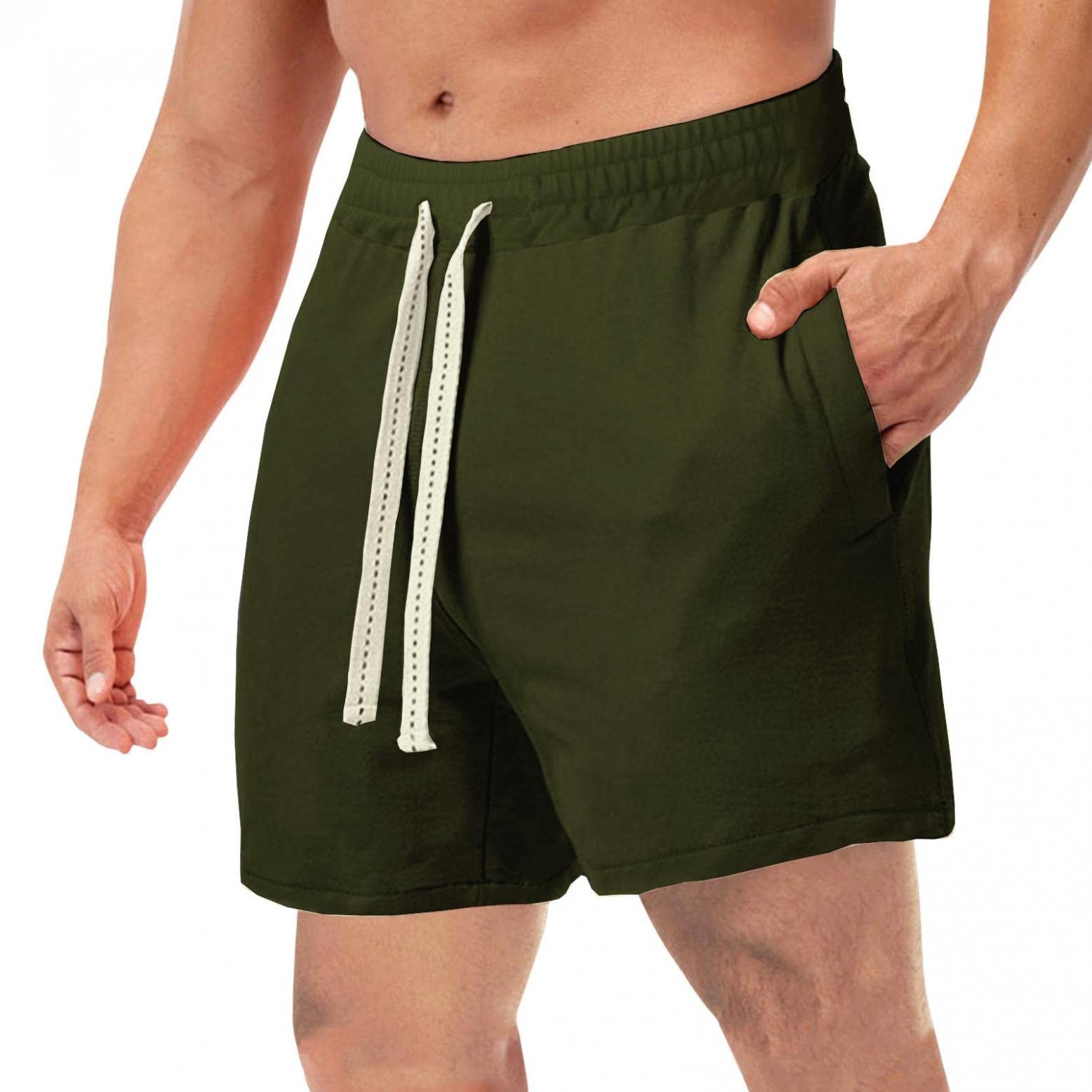**Men's Quick Dry Basketball Shorts with Pockets - Athletic Workout Running Shorts for Sports & Gym | Comfortable Activewear for Training & Casual Wear**